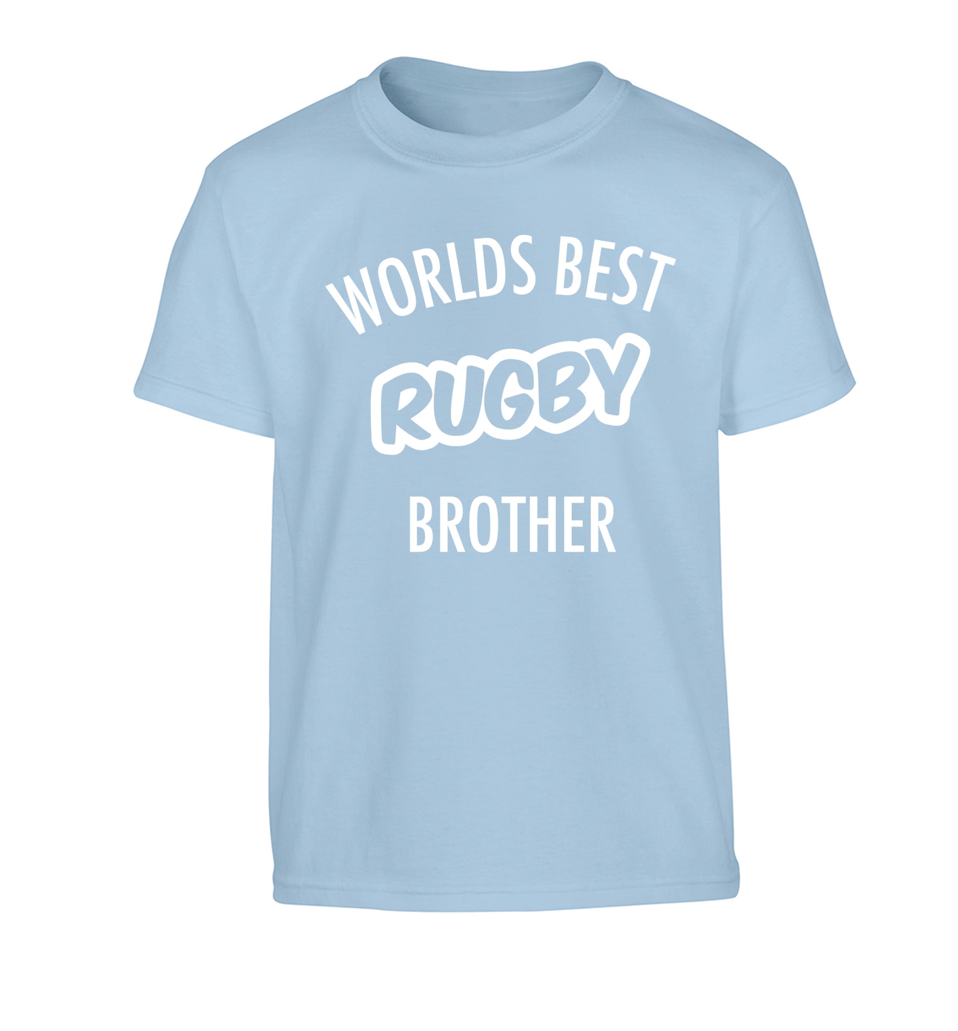 Worlds best rugby brother Children's light blue Tshirt 12-13 Years