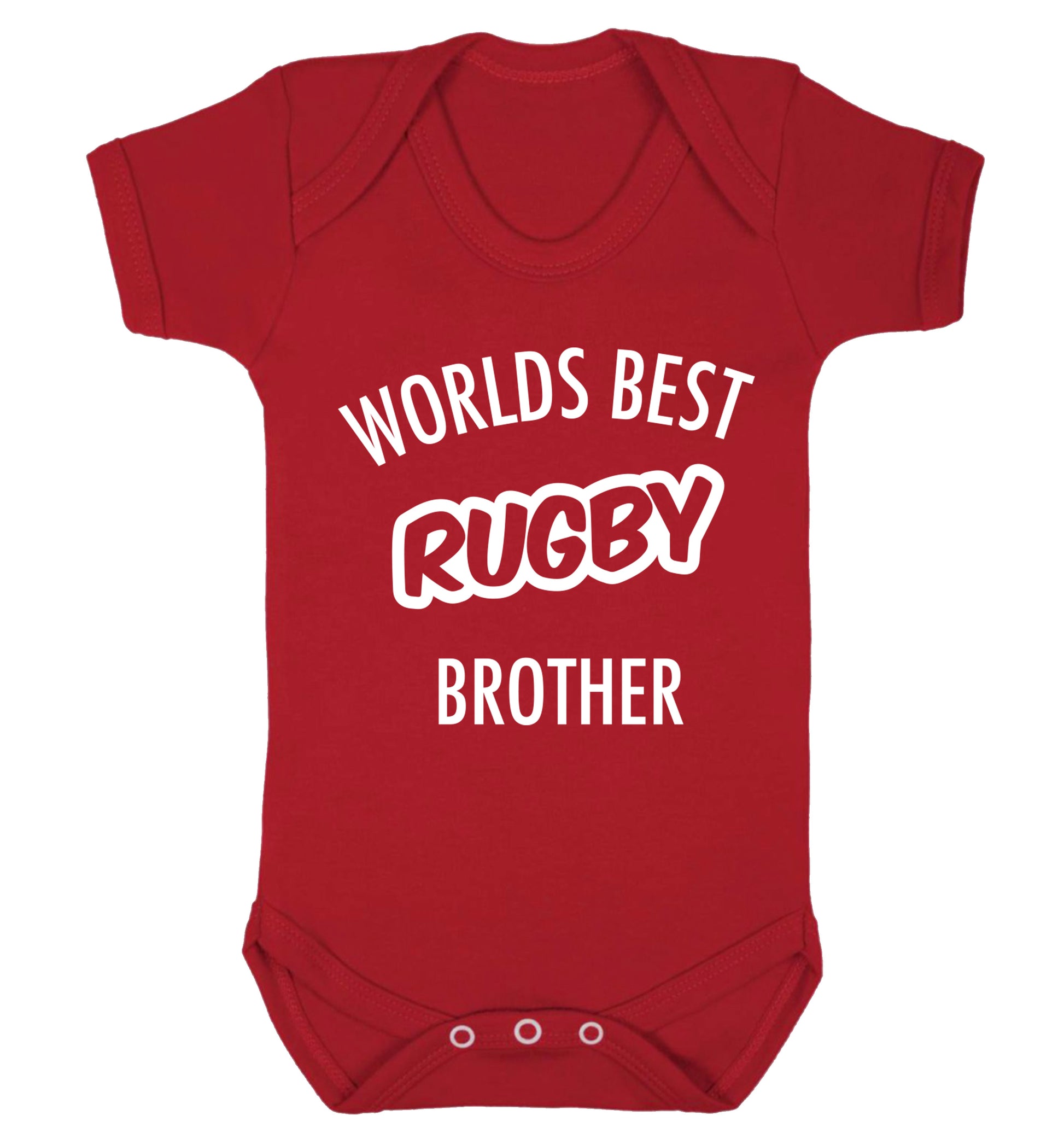 Worlds best rugby brother Baby Vest red 18-24 months