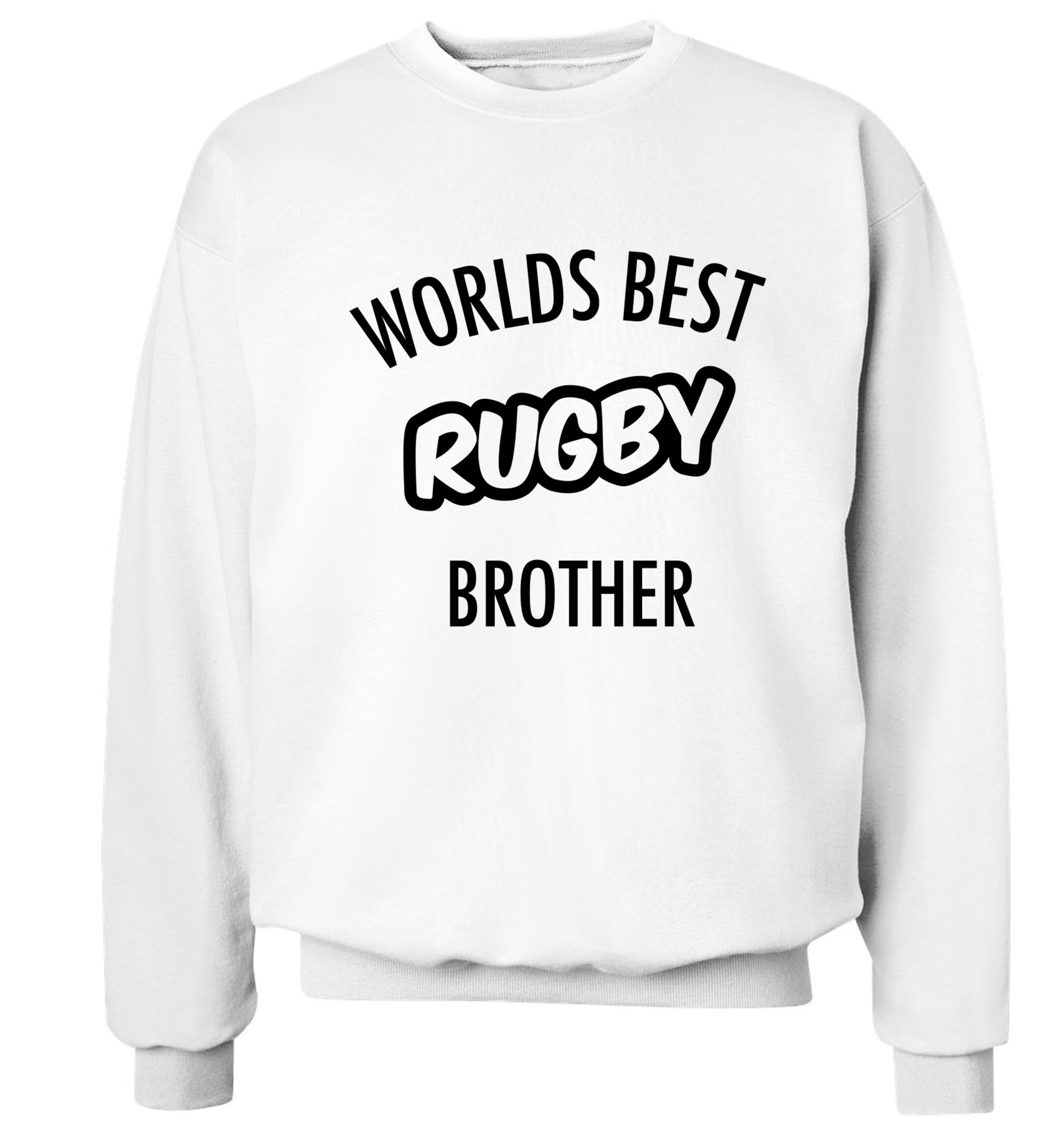 Worlds best rugby brother Adult's unisex white Sweater 2XL