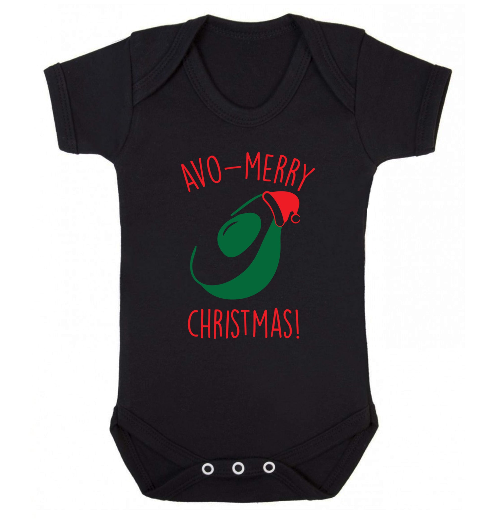 Avo-Merry Christmas Baby Vest black 18-24 months