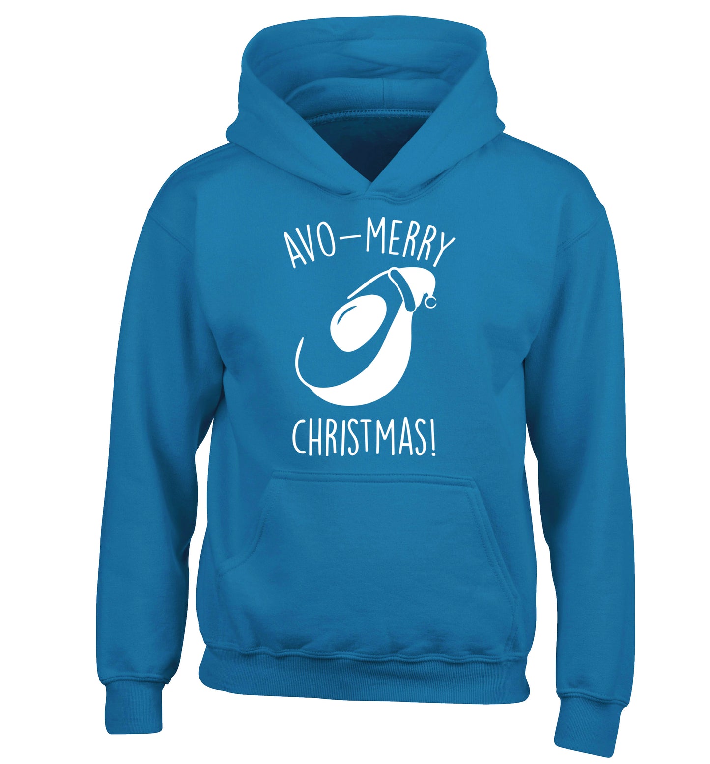 Avo-Merry Christmas children's blue hoodie 12-13 Years