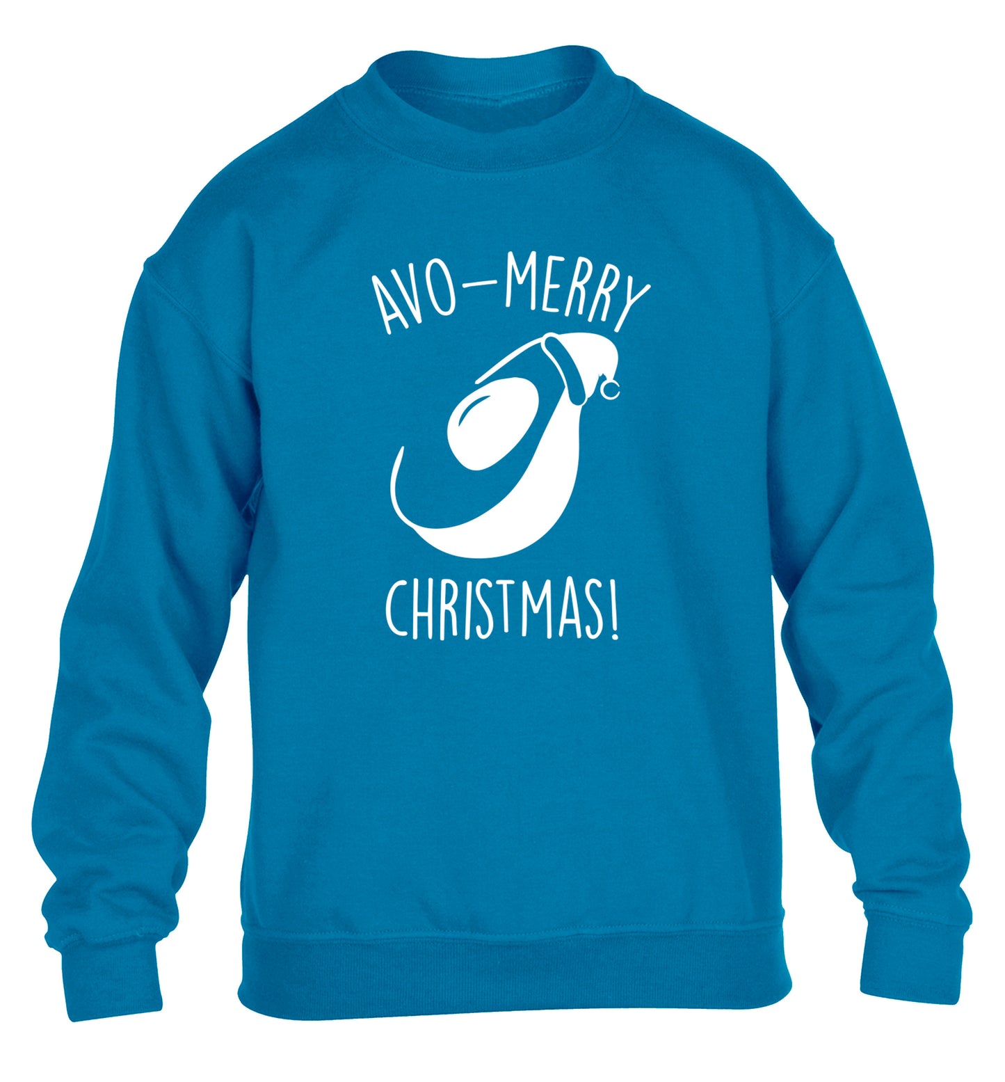 Avo-Merry Christmas children's blue sweater 12-13 Years