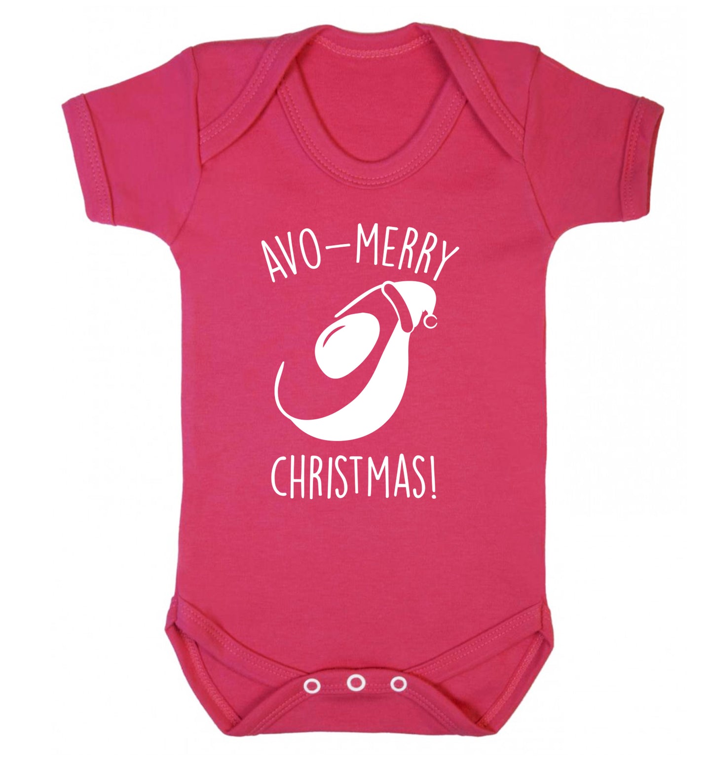 Avo-Merry Christmas Baby Vest dark pink 18-24 months