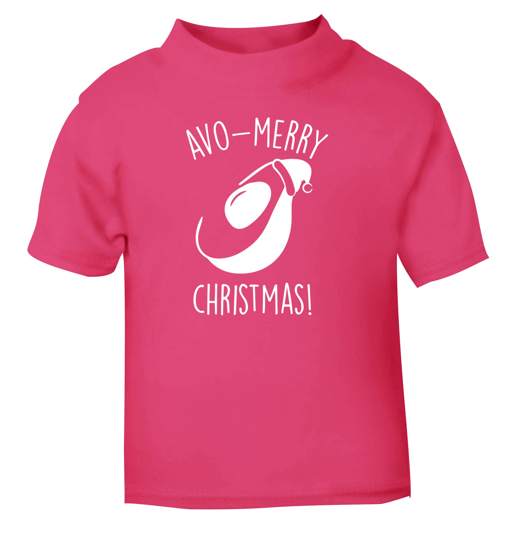 Avo-Merry Christmas pink Baby Toddler Tshirt 2 Years