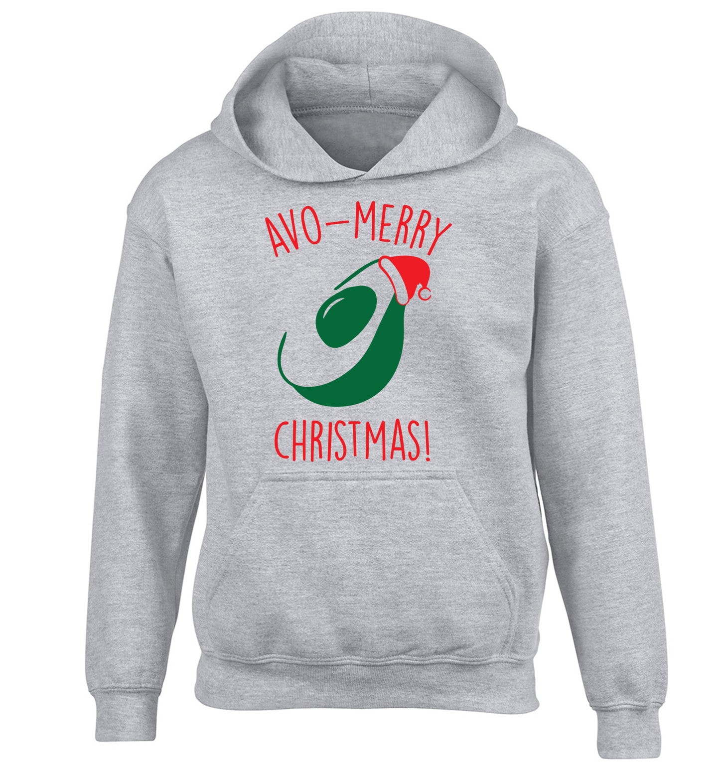 Avo-Merry Christmas children's grey hoodie 12-13 Years