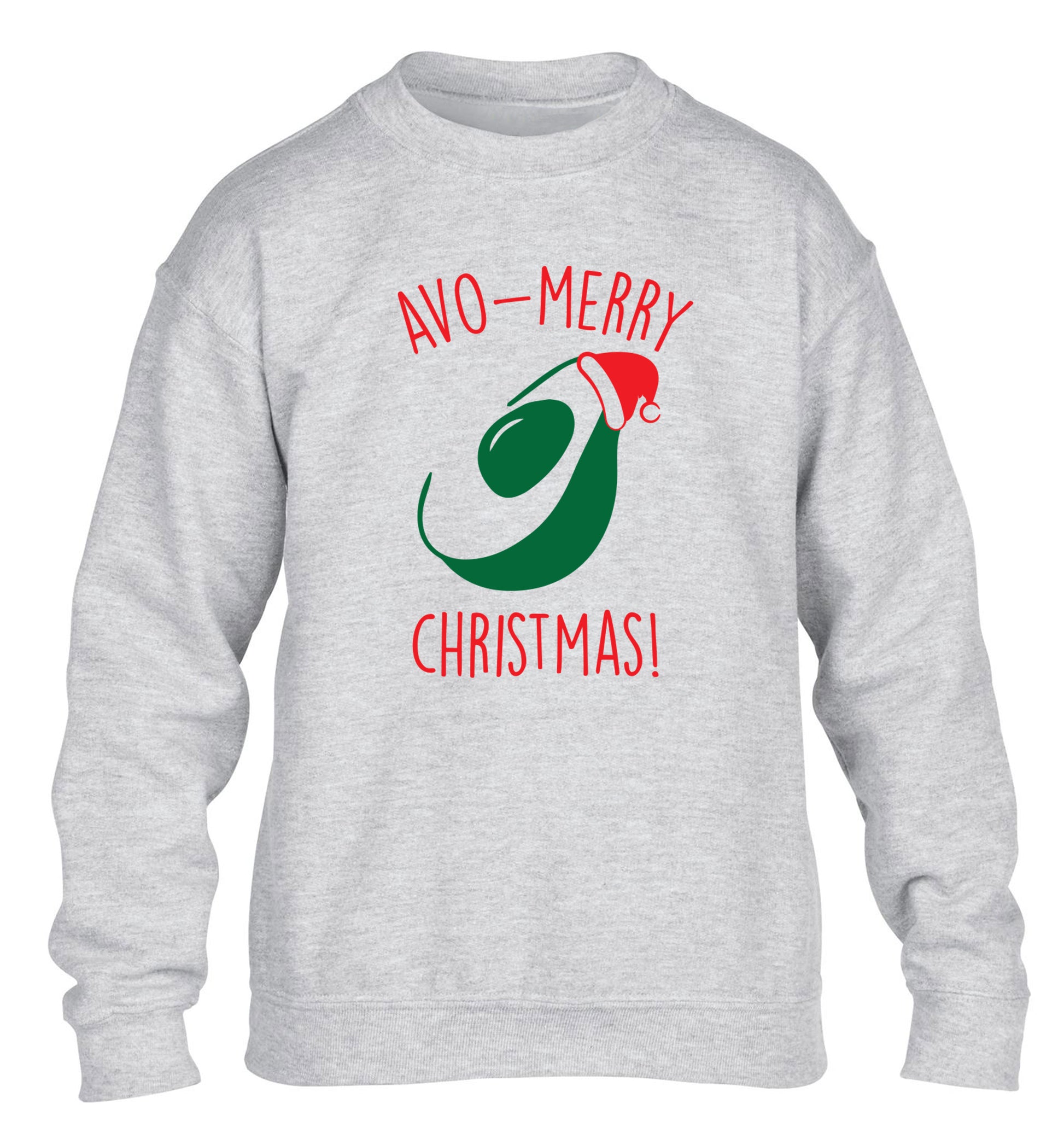 Avo-Merry Christmas children's grey sweater 12-13 Years