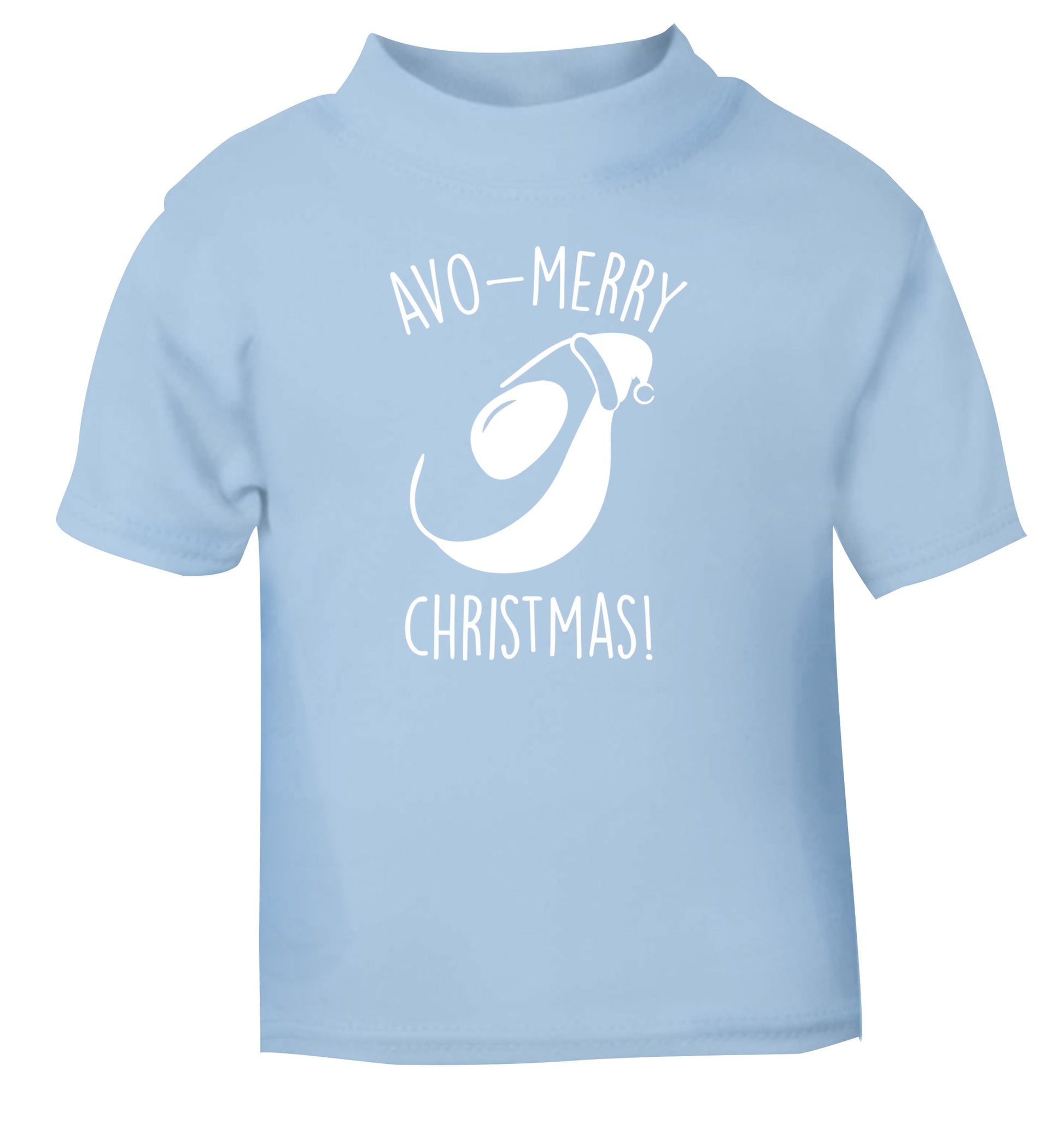 Avo-Merry Christmas light blue Baby Toddler Tshirt 2 Years