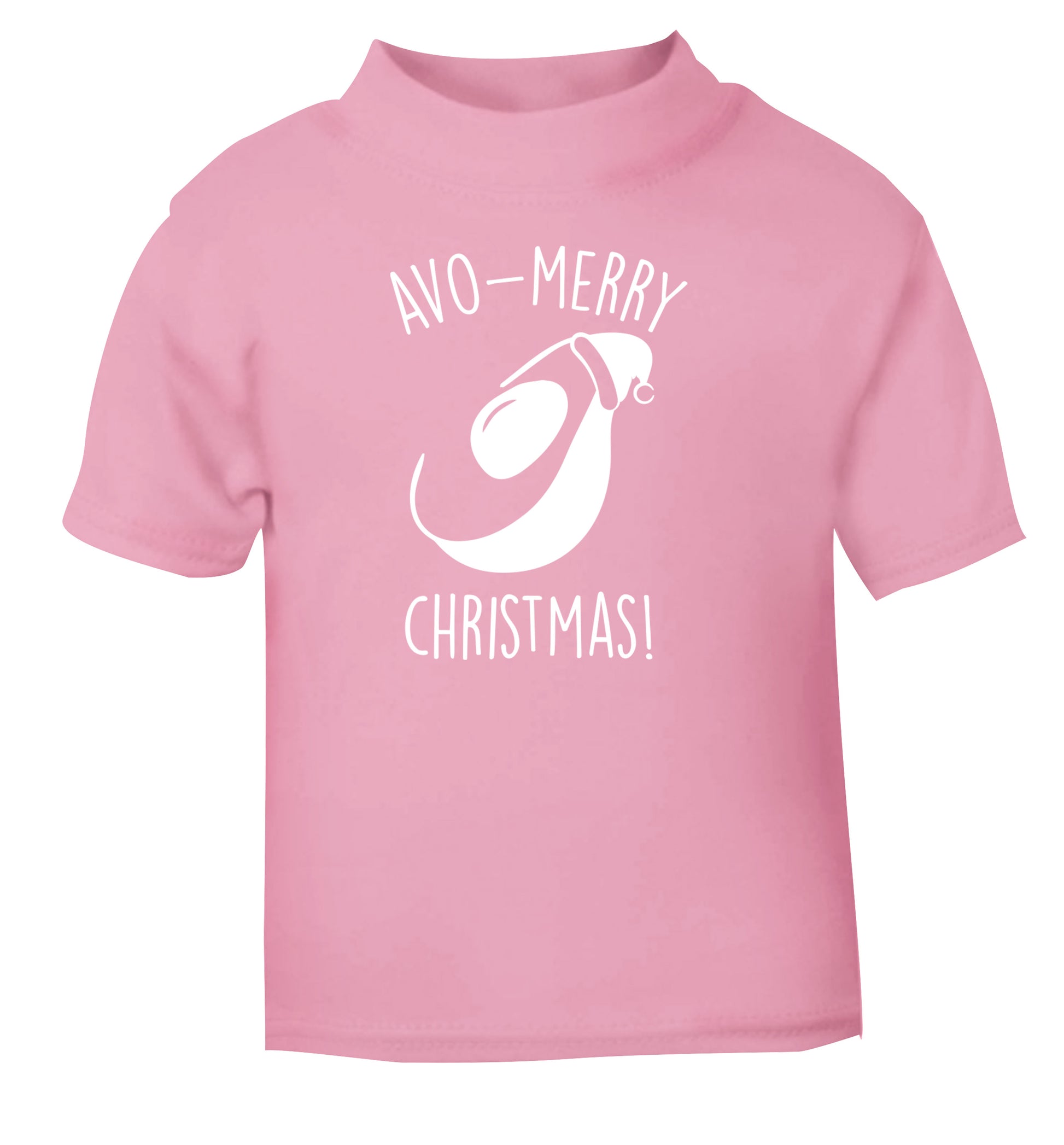 Avo-Merry Christmas light pink Baby Toddler Tshirt 2 Years