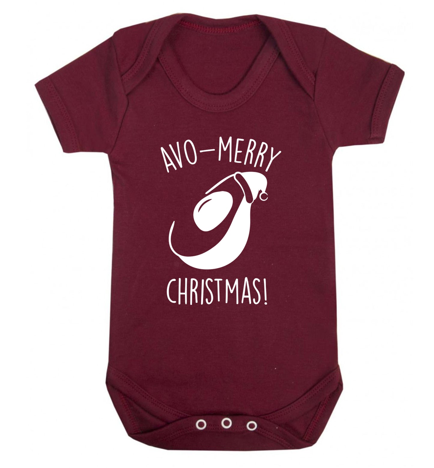 Avo-Merry Christmas Baby Vest maroon 18-24 months
