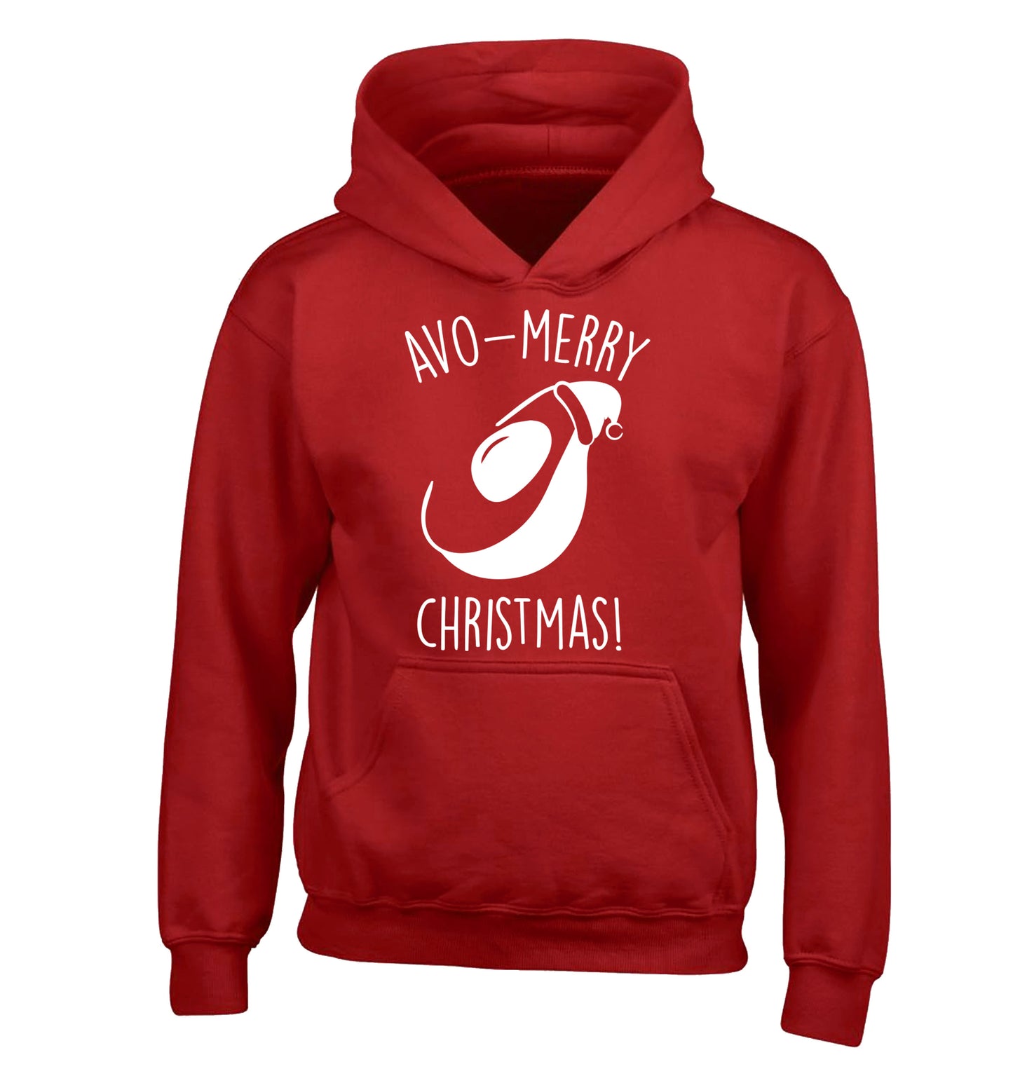 Avo-Merry Christmas children's red hoodie 12-13 Years