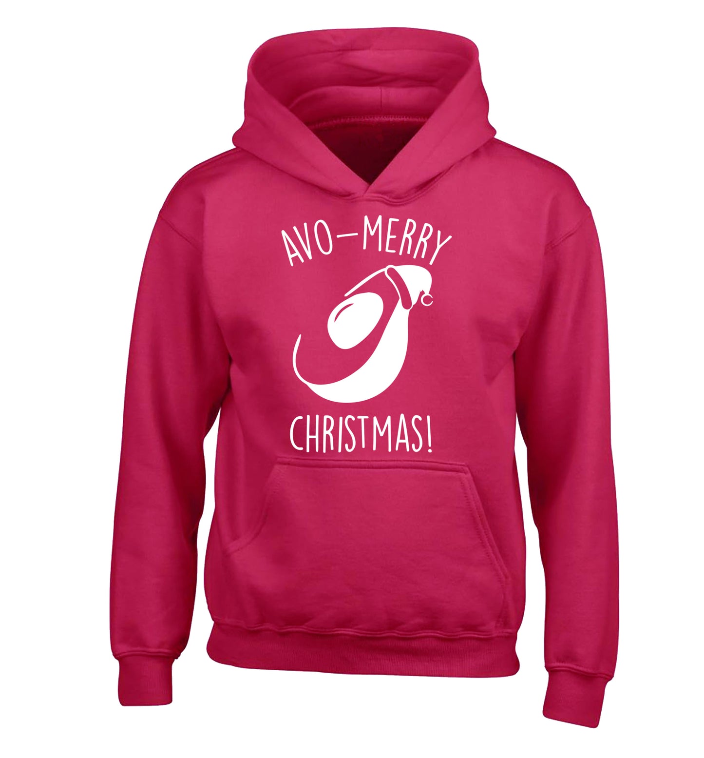 Avo-Merry Christmas children's pink hoodie 12-13 Years