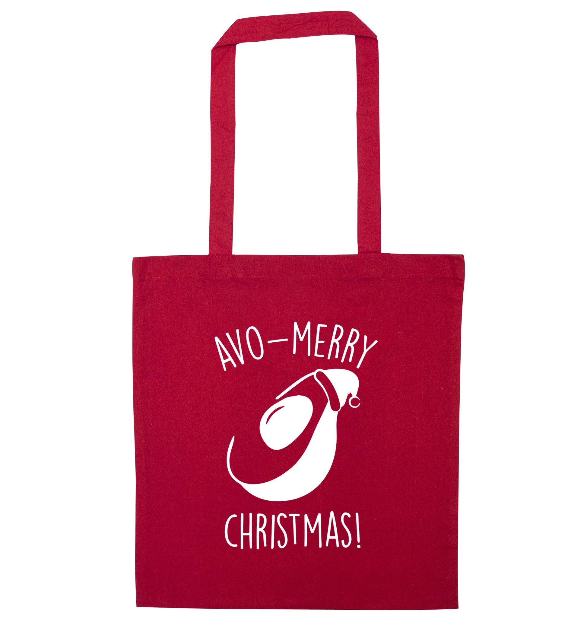 Avo-Merry Christmas red tote bag