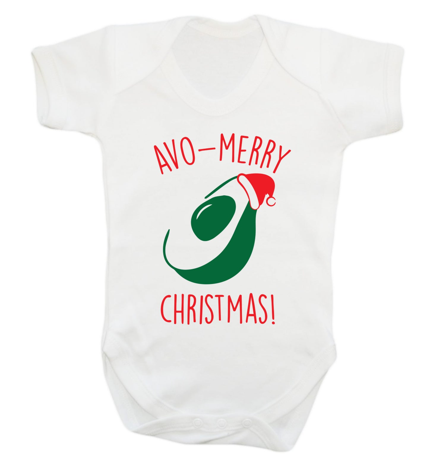 Avo-Merry Christmas Baby Vest white 18-24 months