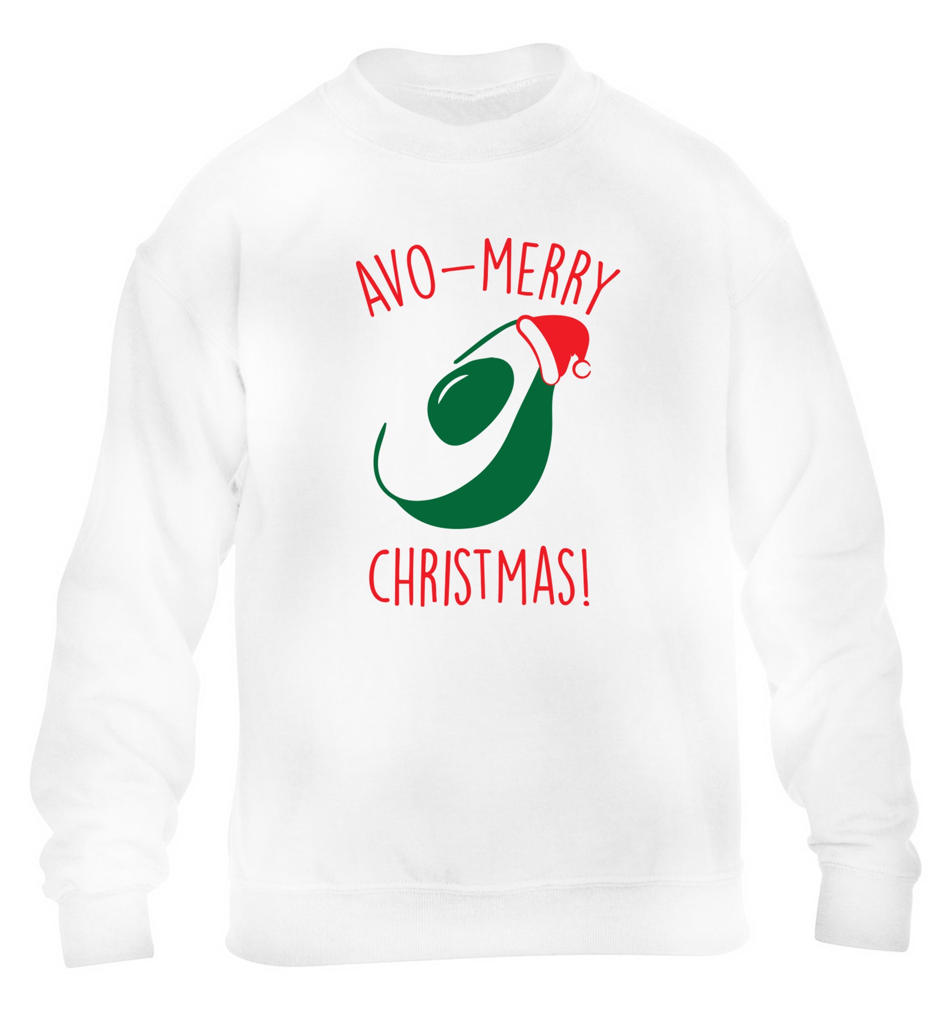 Avo-Merry Christmas children's white sweater 12-13 Years