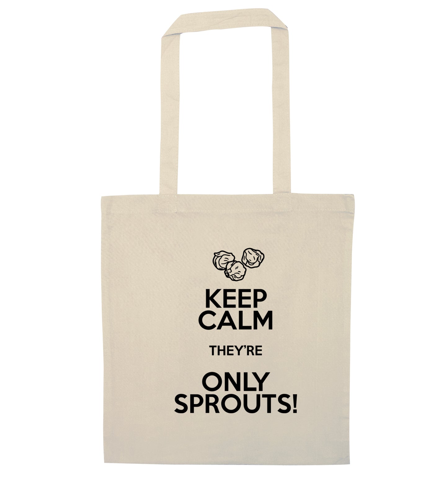 Keep calm they're only sprouts natural tote bag