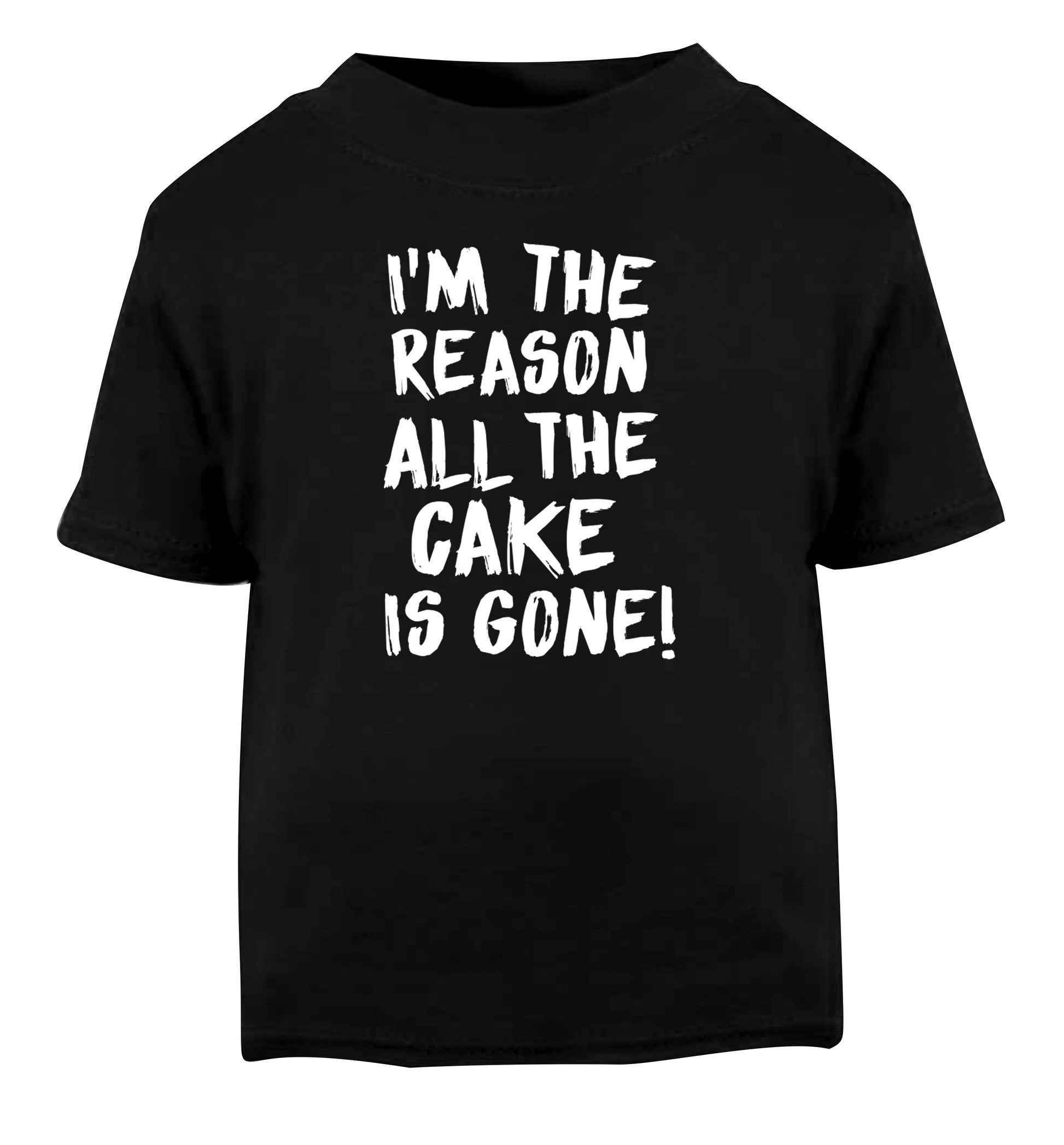 I'm the reason all the cake is gone Black Baby Toddler Tshirt 2 years