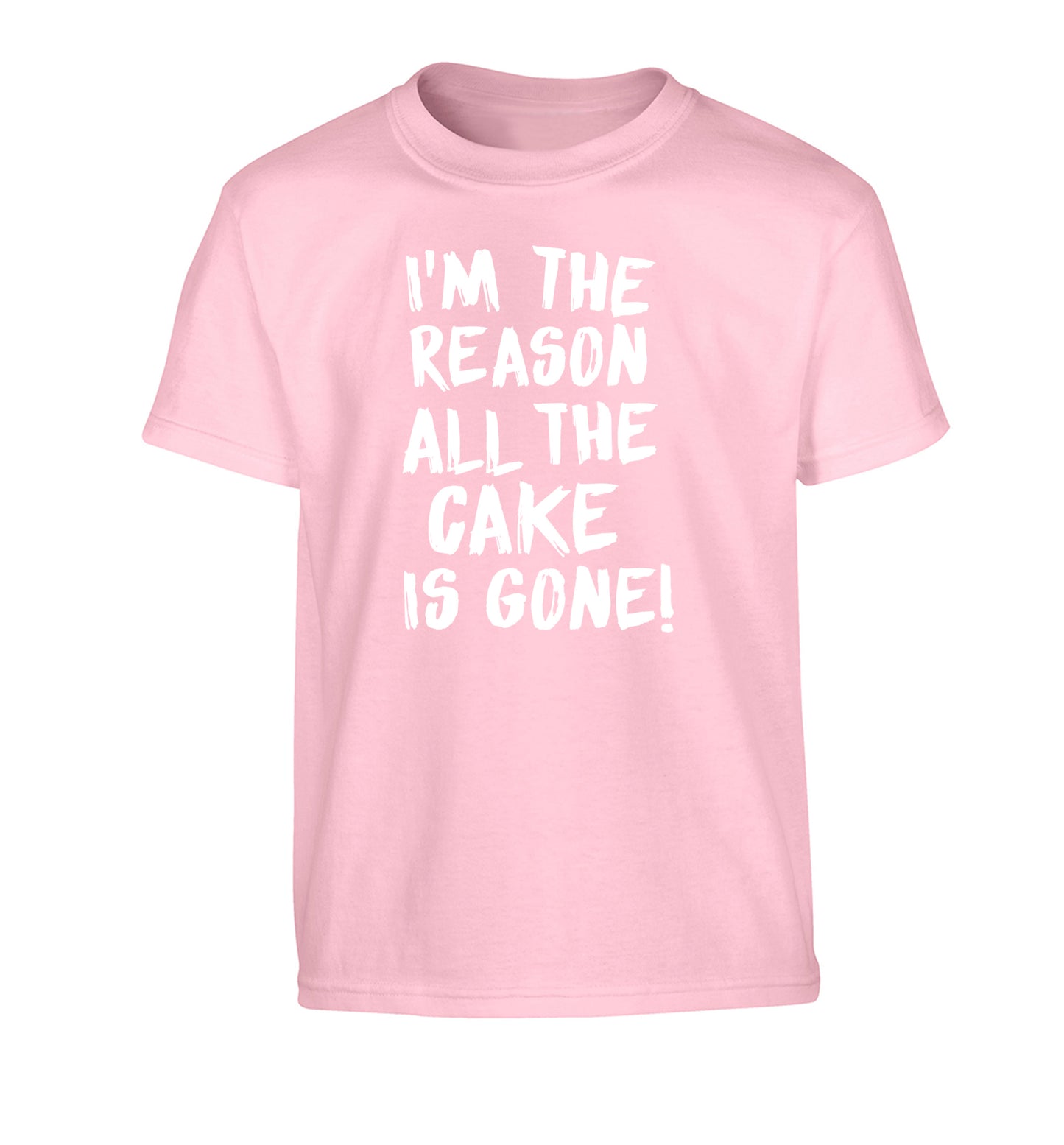 I'm the reason all the cake is gone Children's light pink Tshirt 12-13 Years