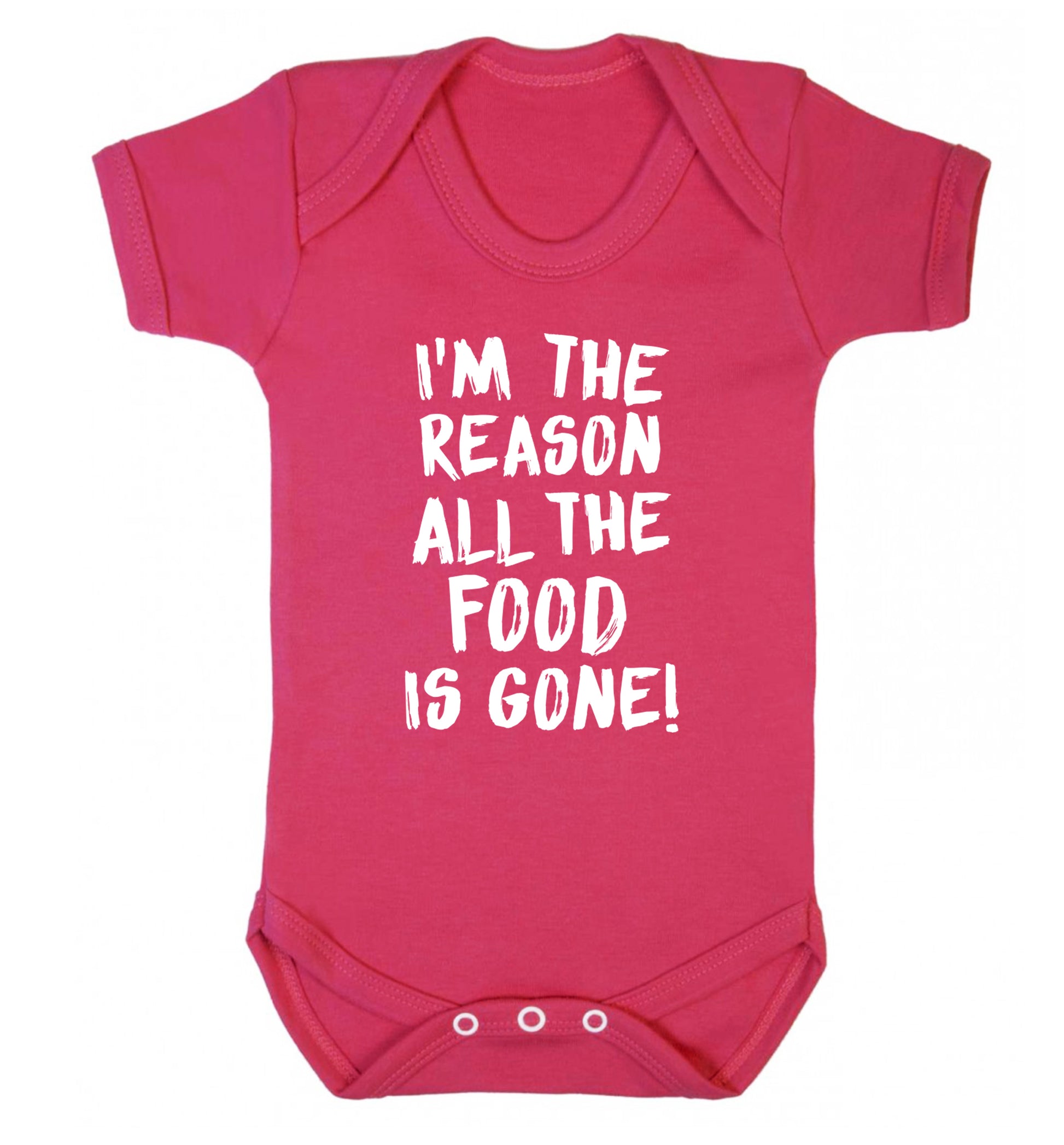 I'm the reason why all the food is gone Baby Vest dark pink 18-24 months