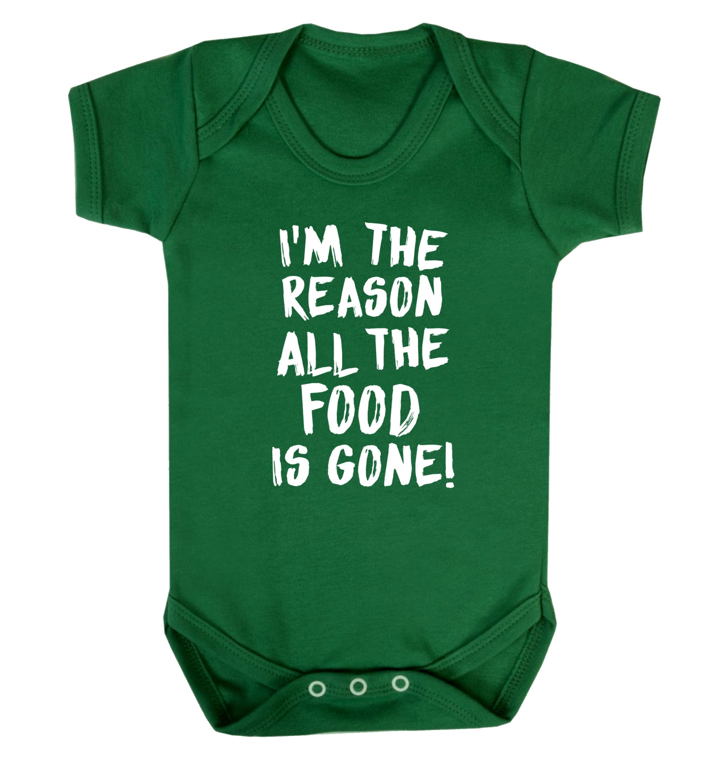 I'm the reason why all the food is gone Baby Vest green 18-24 months