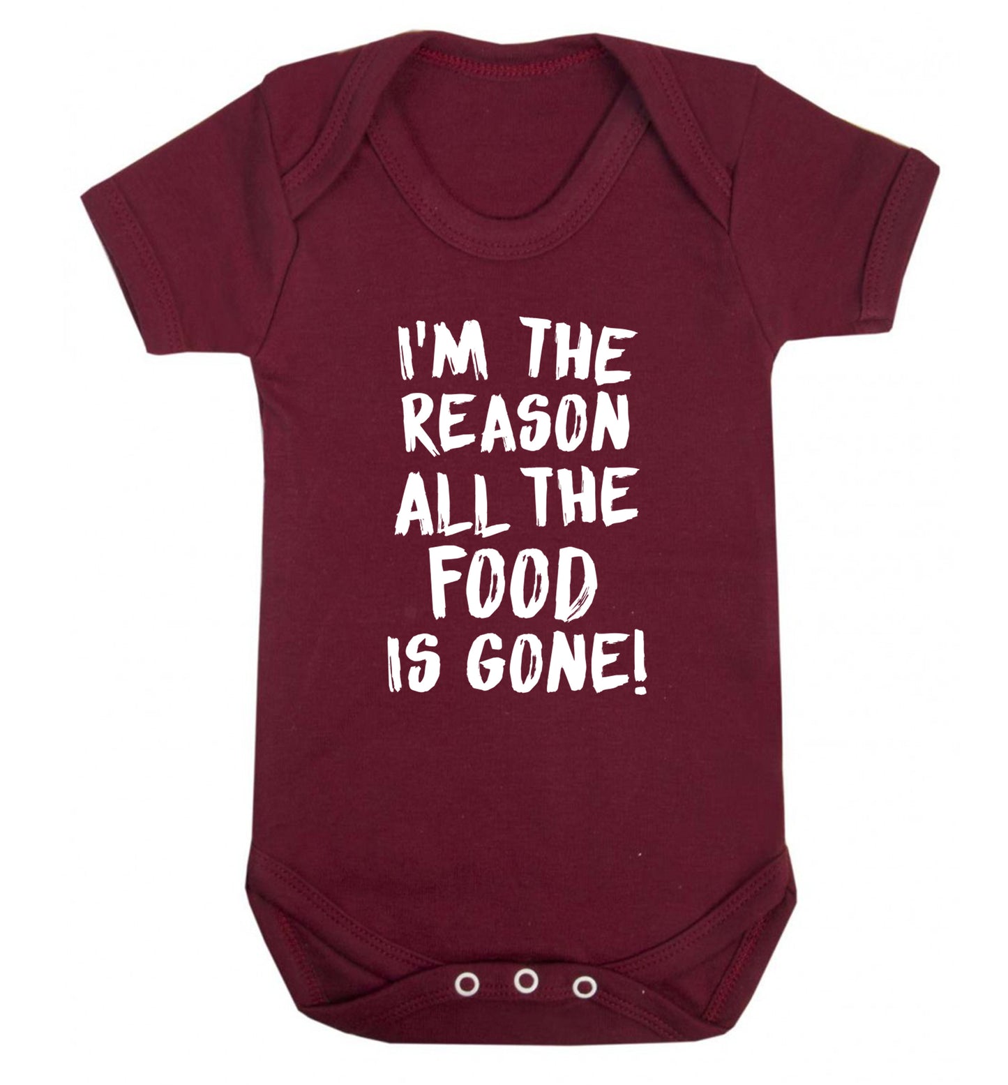 I'm the reason why all the food is gone Baby Vest maroon 18-24 months