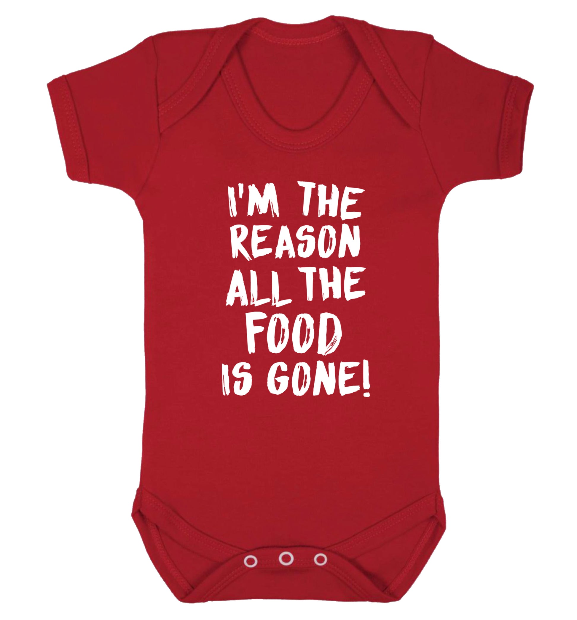 I'm the reason why all the food is gone Baby Vest red 18-24 months