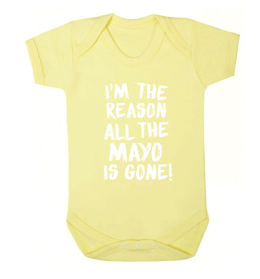I'm the reason why all the mayo is gone Baby Vest pale yellow 18-24 months