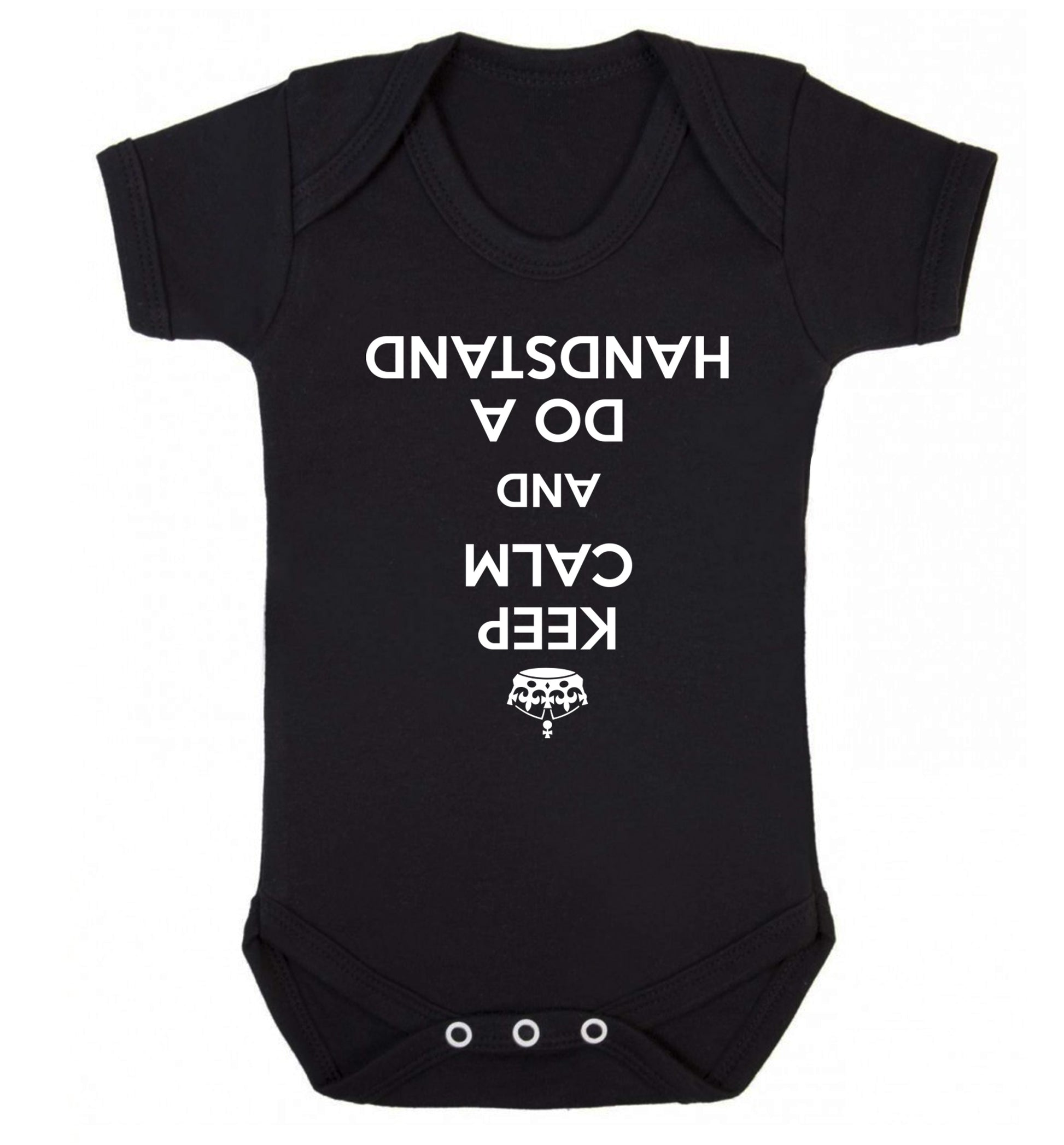 Keep calm and do a handstand Baby Vest black 18-24 months