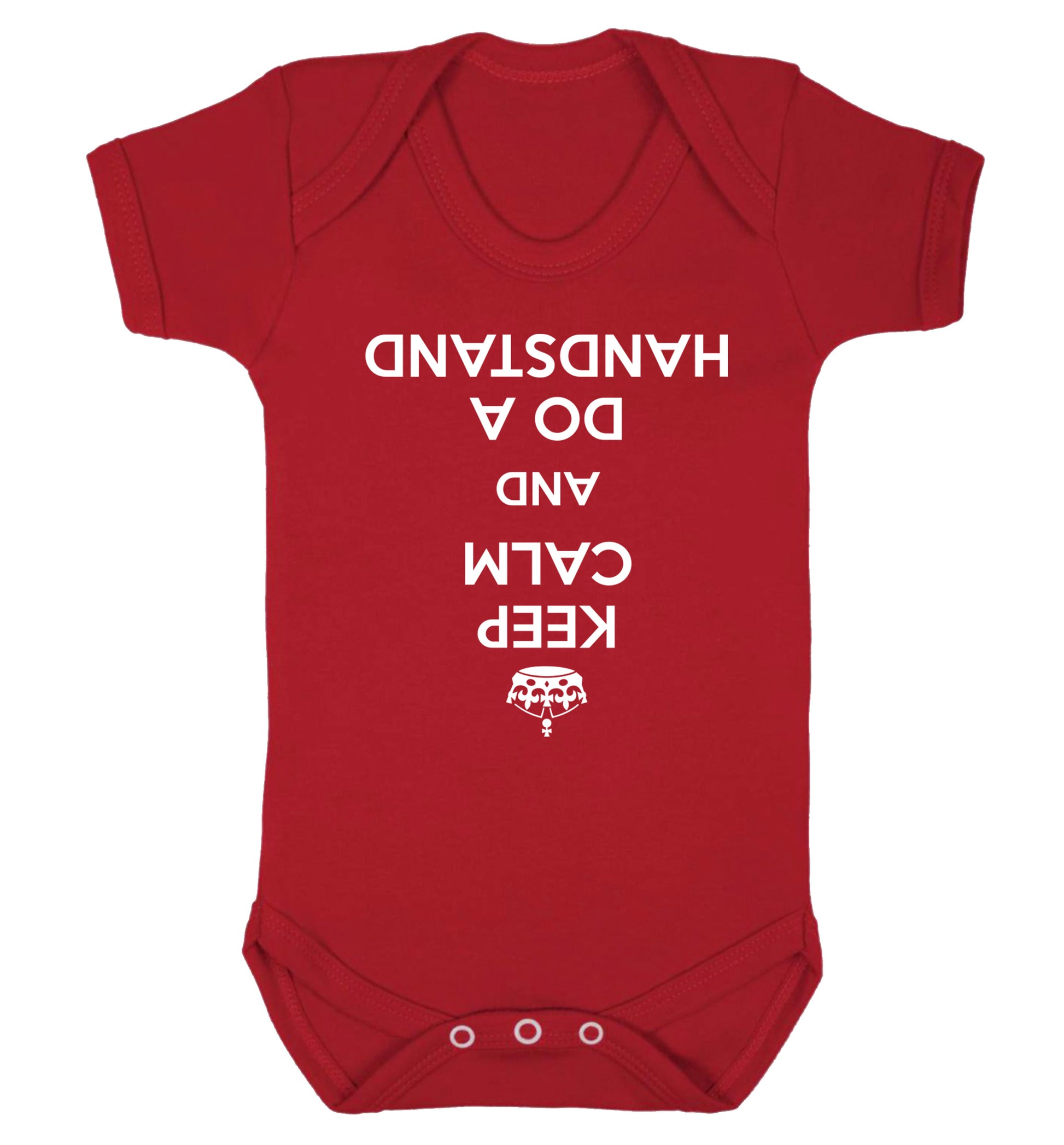 Keep calm and do a handstand Baby Vest red 18-24 months