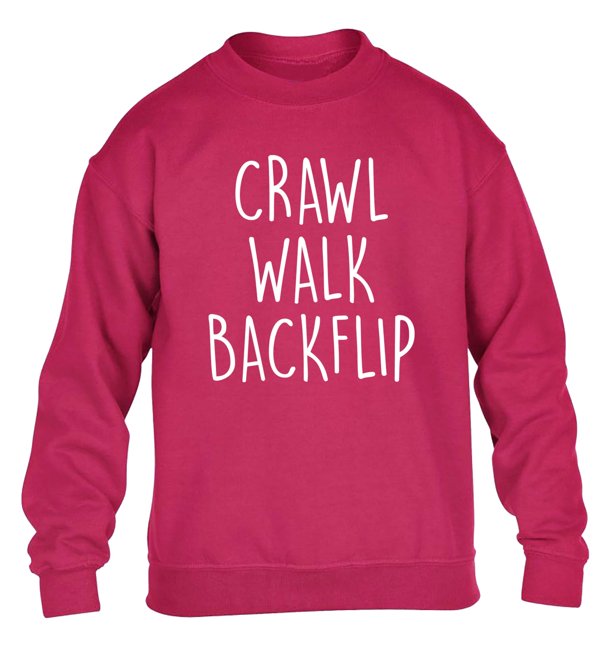 Crawl Walk Backflip children's pink sweater 12-13 Years