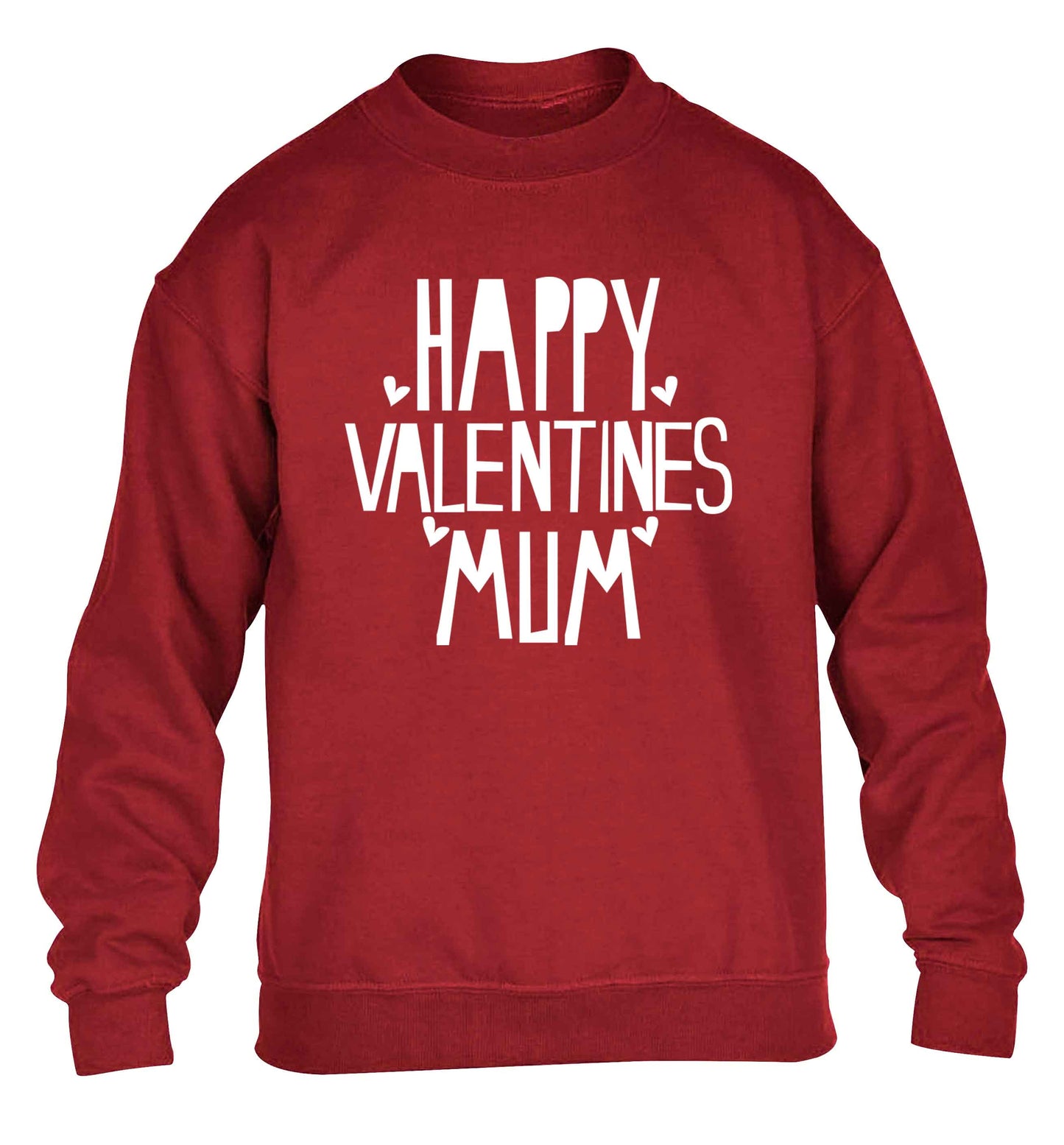 Happy valentines mum children's grey sweater 12-13 Years
