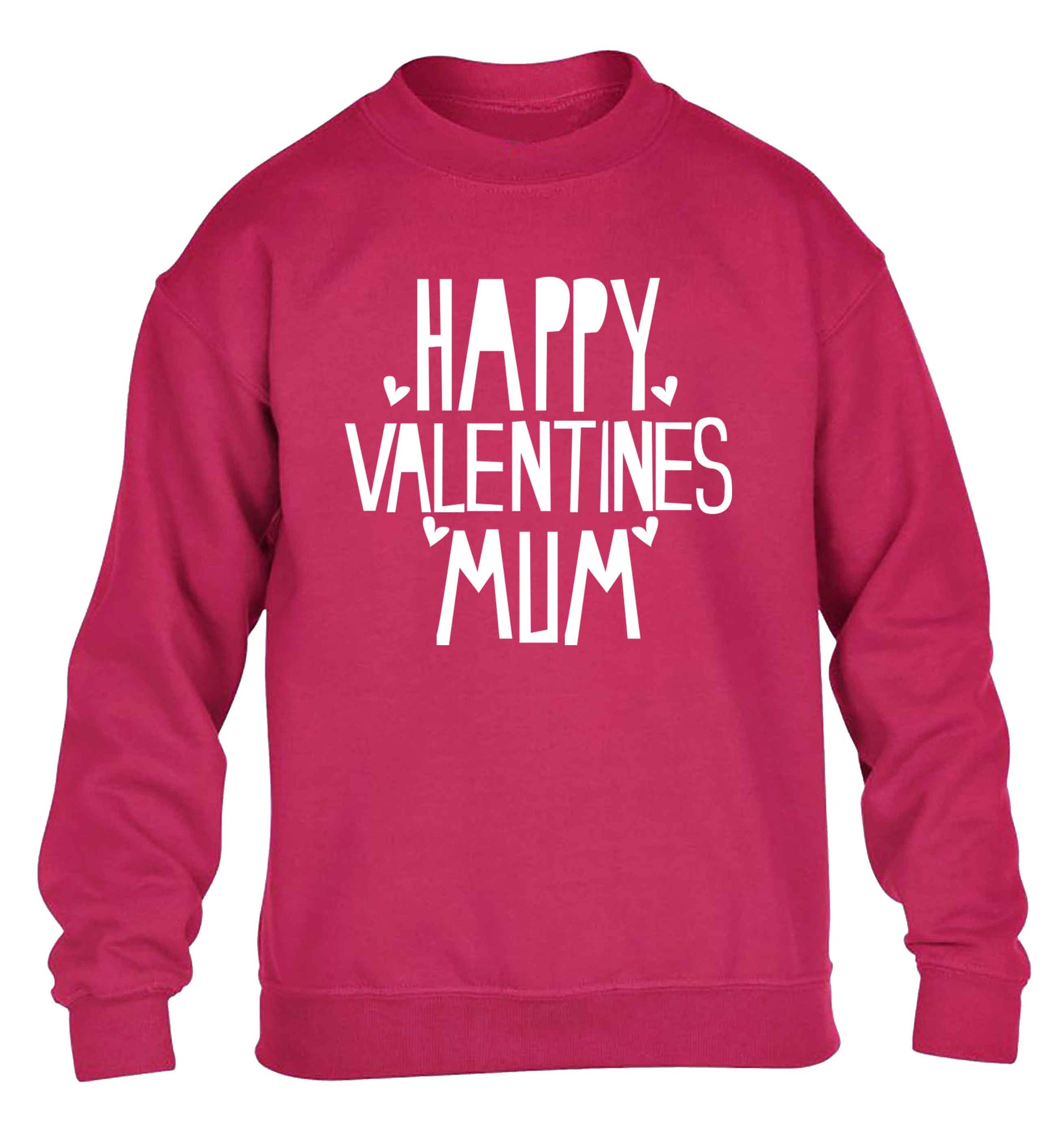 Happy valentines mum children's pink sweater 12-13 Years