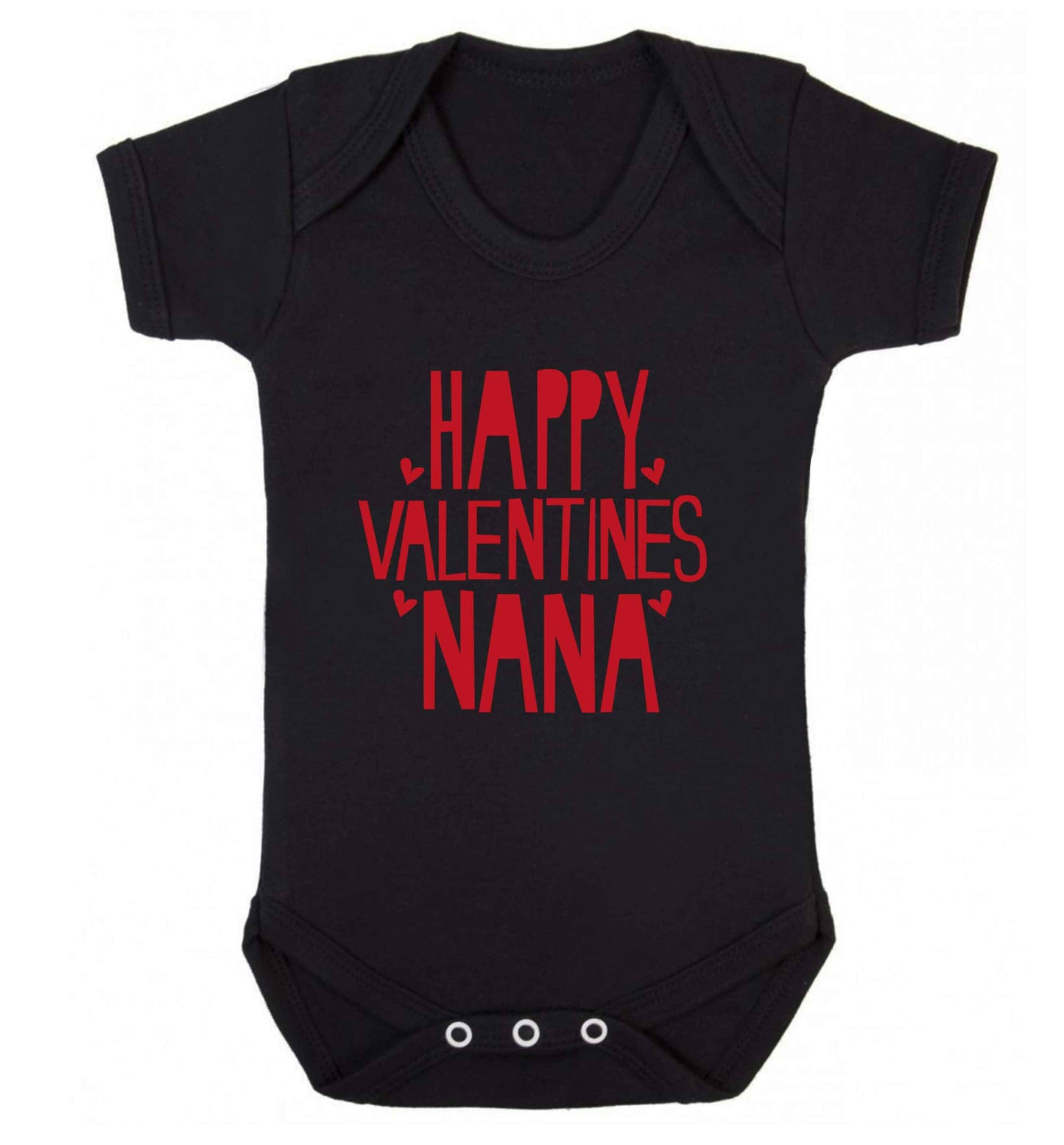 Happy valentines nana baby vest black 18-24 months