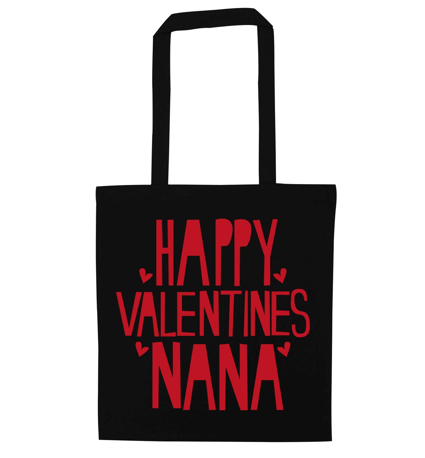 Happy valentines nana black tote bag