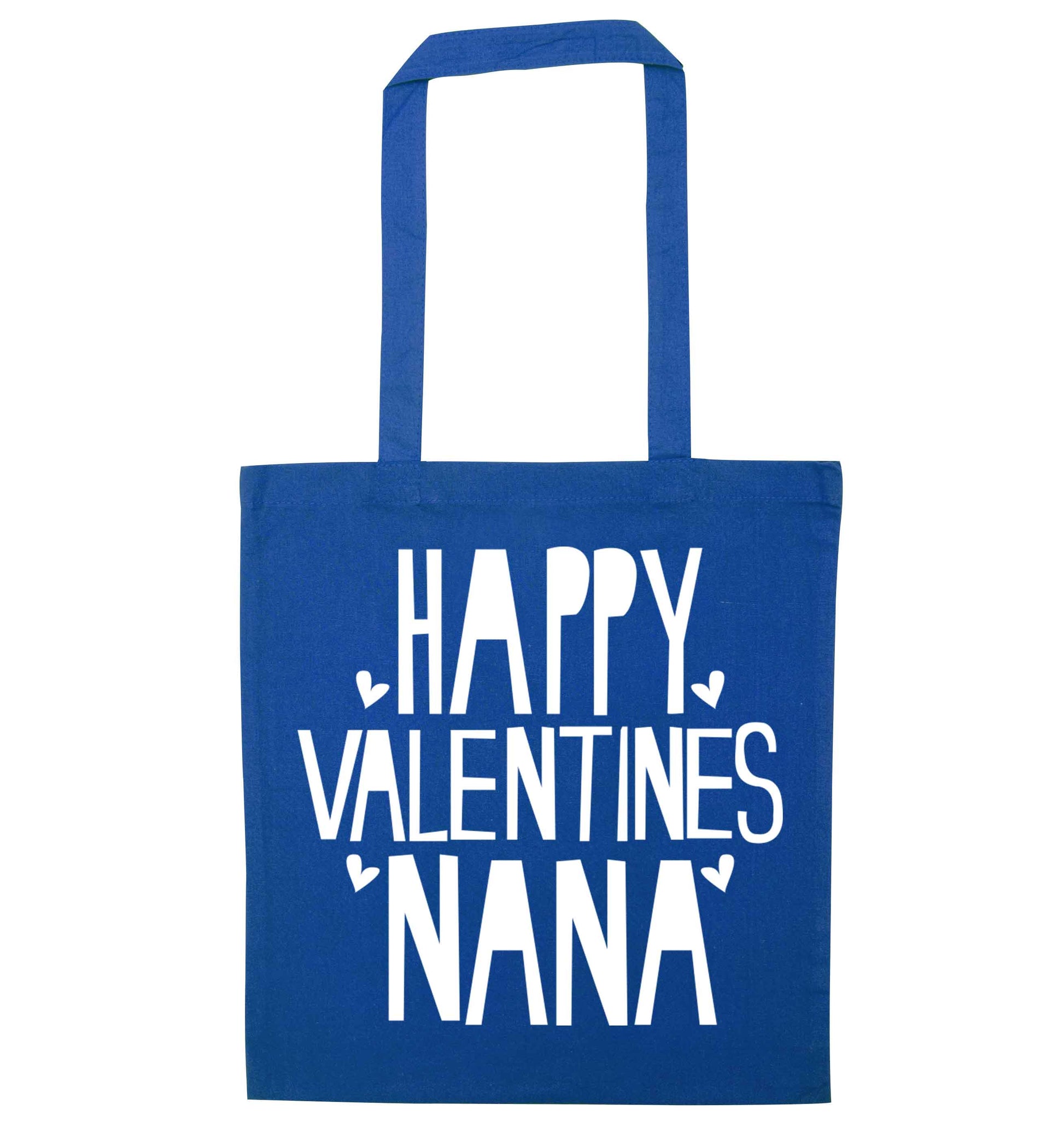 Happy valentines nana blue tote bag