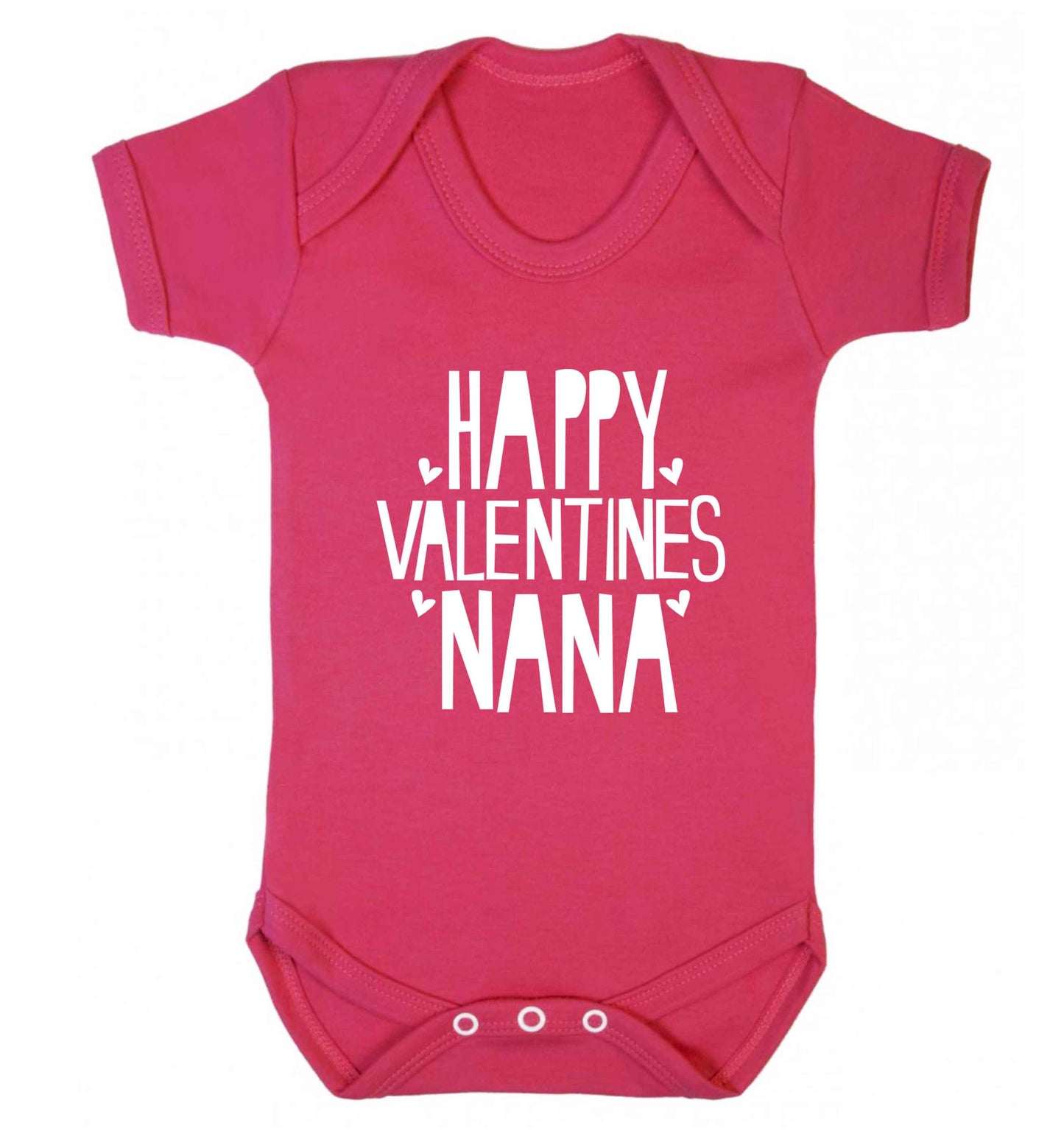 Happy valentines nana baby vest dark pink 18-24 months
