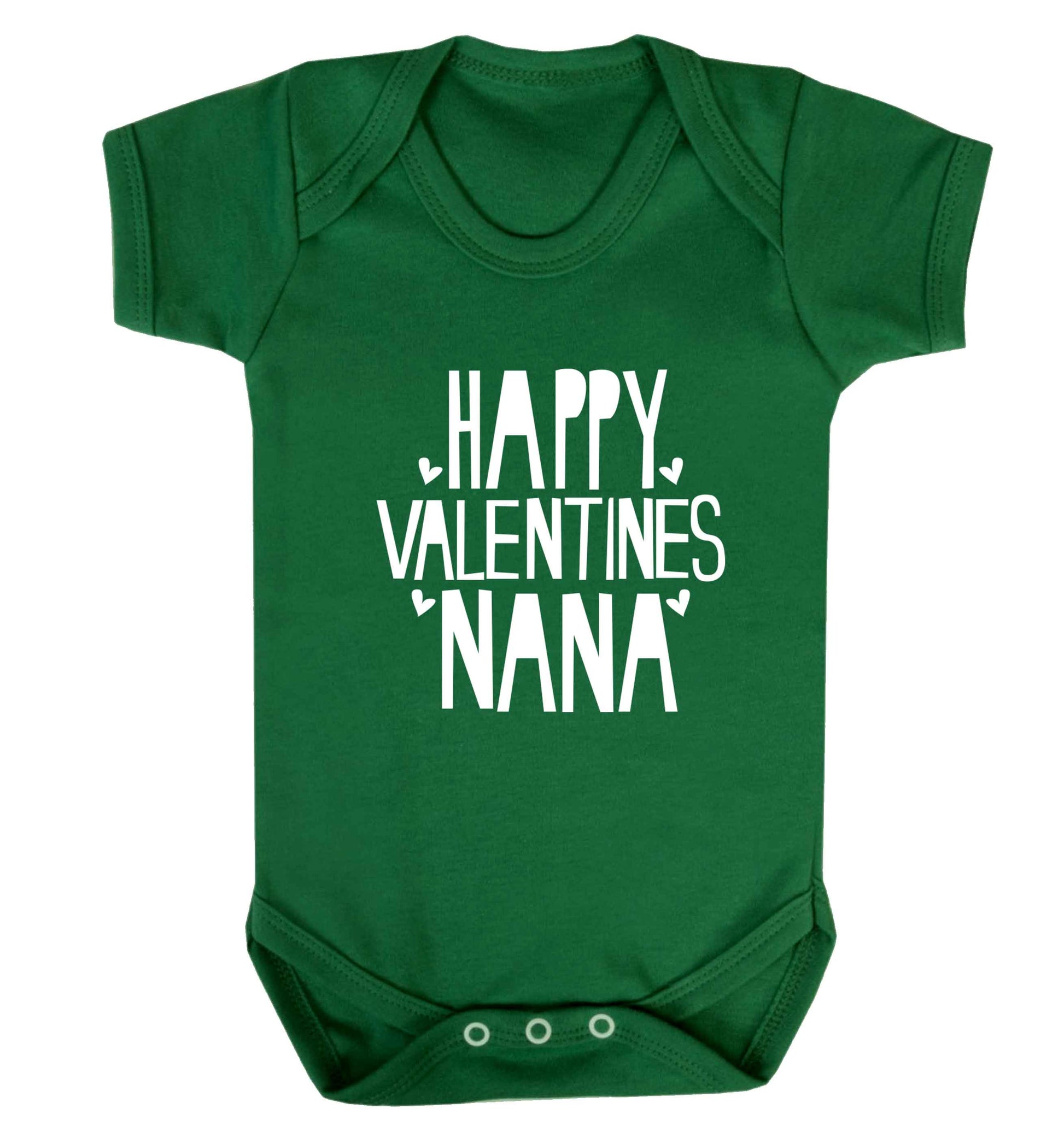 Happy valentines nana baby vest green 18-24 months