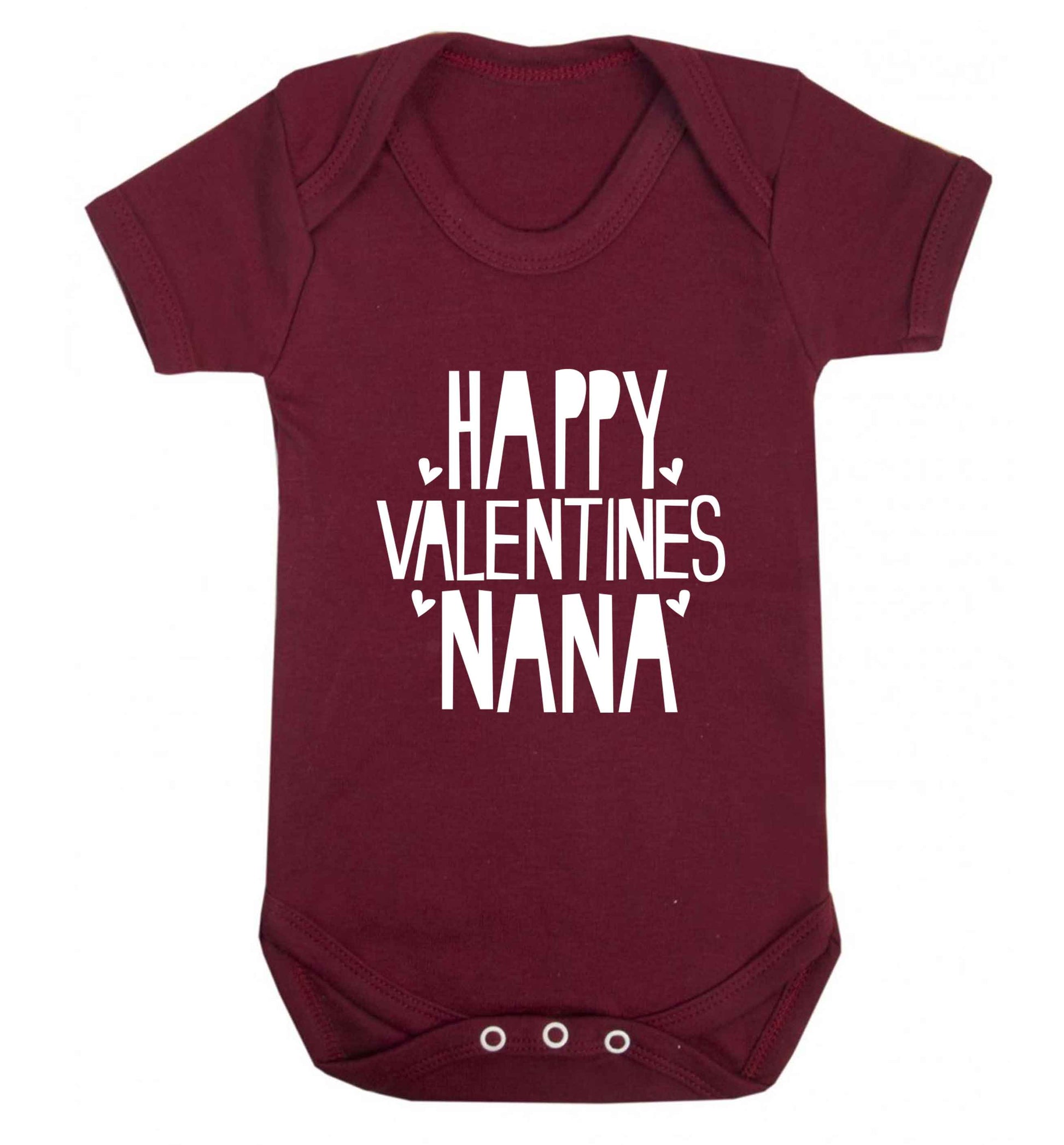 Happy valentines nana baby vest maroon 18-24 months