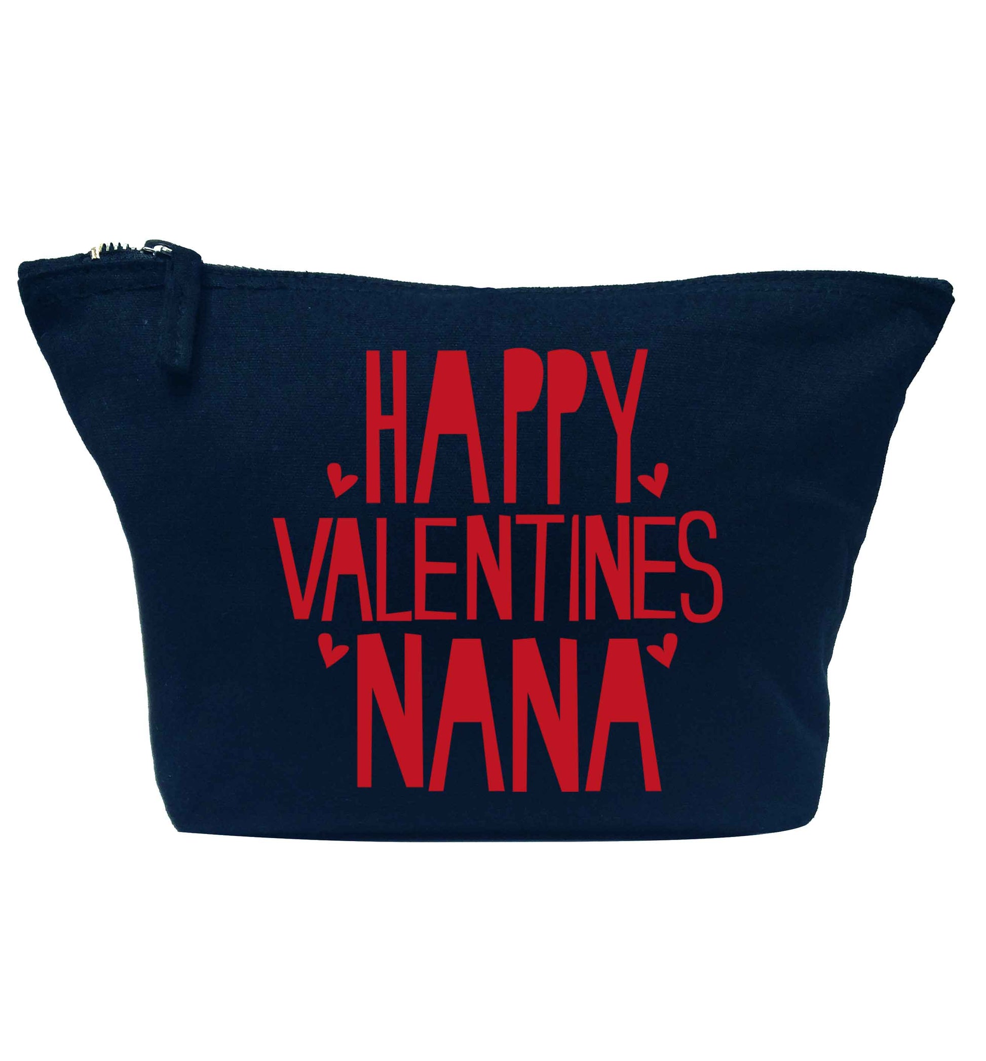 Happy valentines nana navy makeup bag