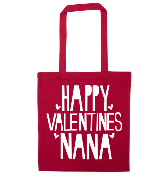 Happy valentines nana red tote bag