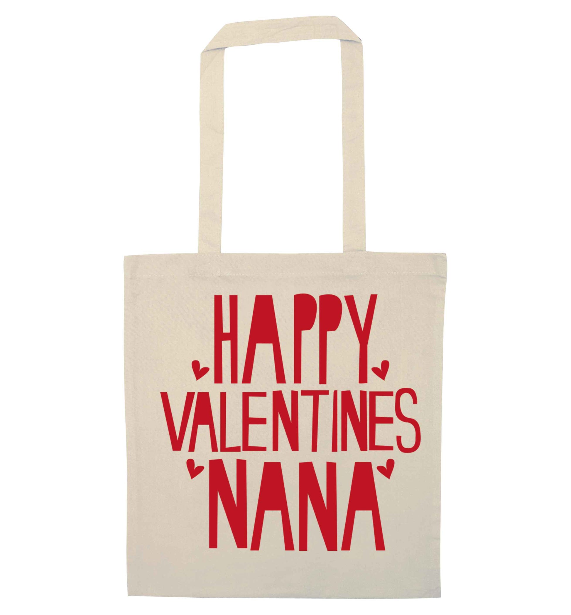 Happy valentines nana natural tote bag