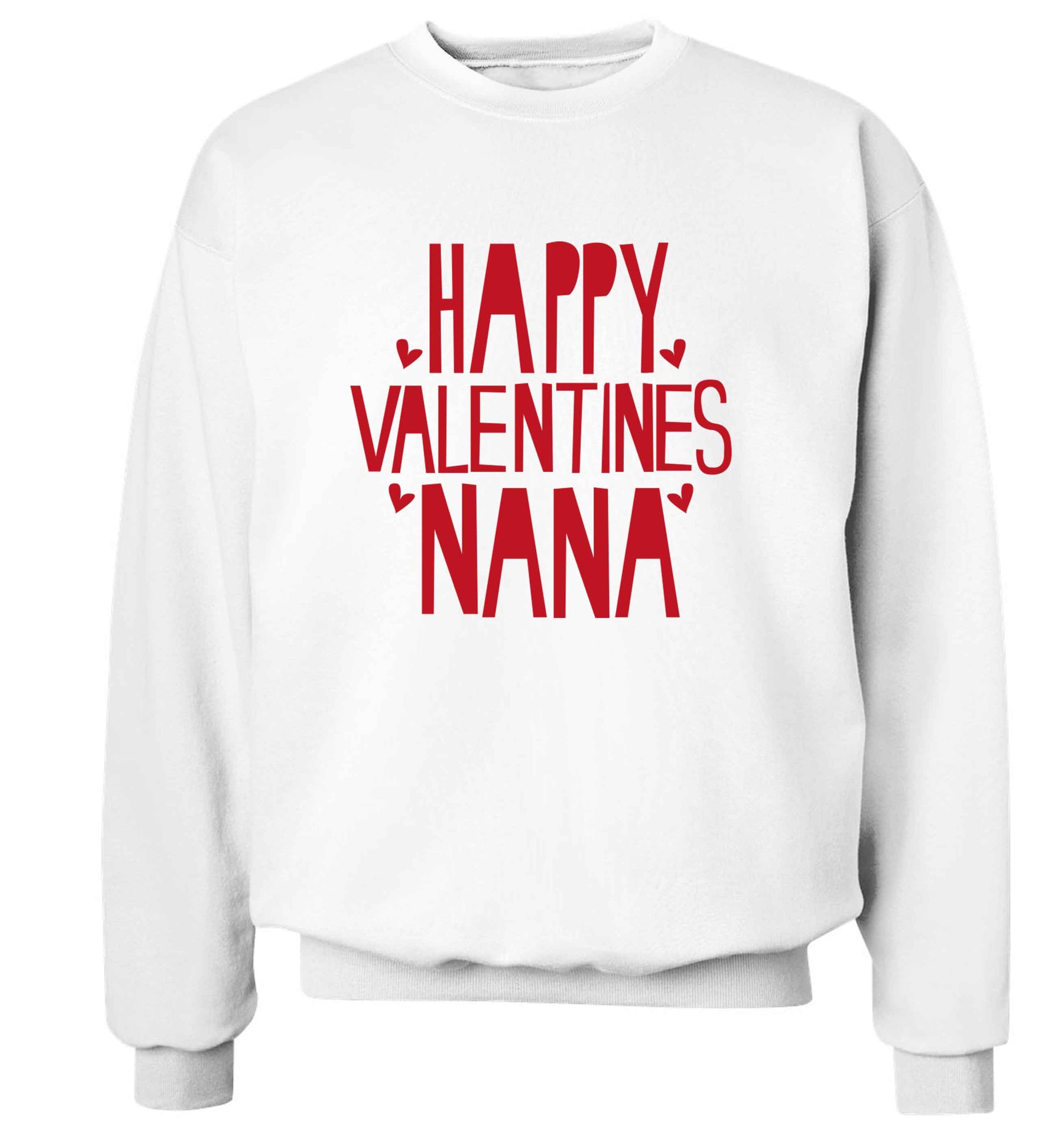Happy valentines nana adult's unisex white sweater 2XL