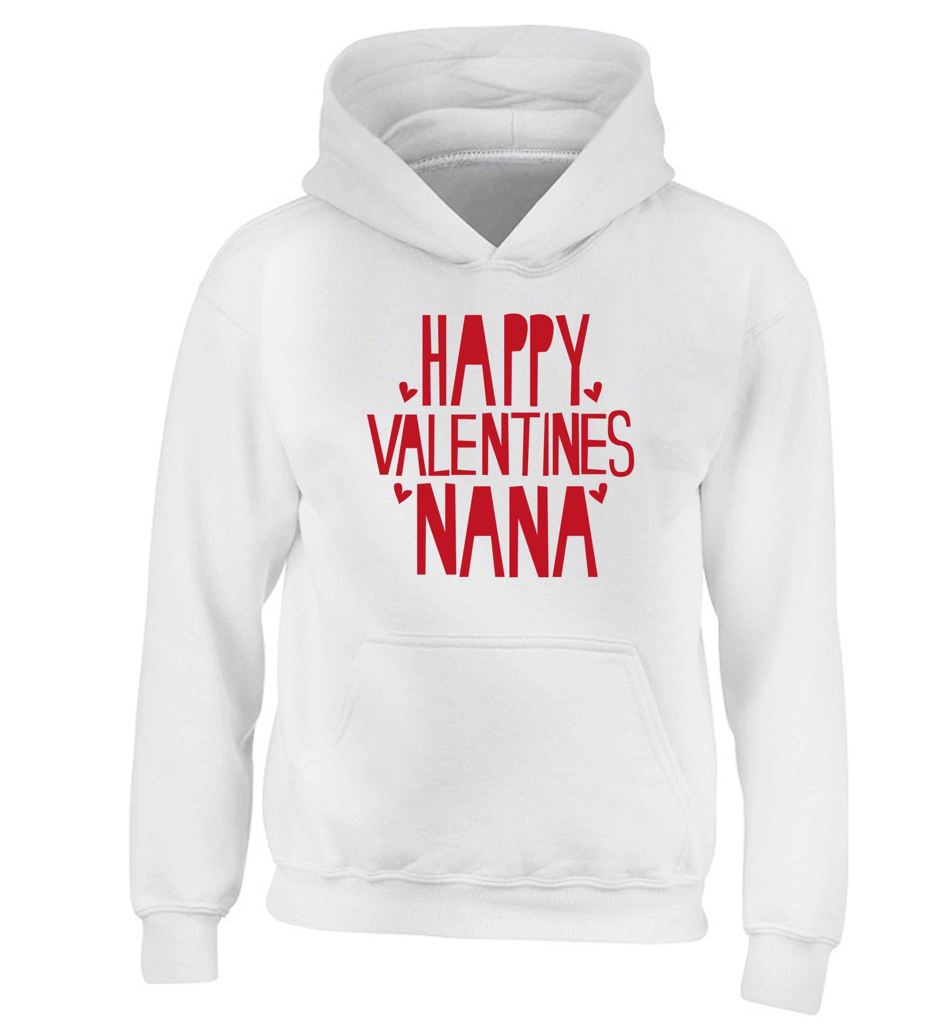 Happy valentines nana children's white hoodie 12-13 Years