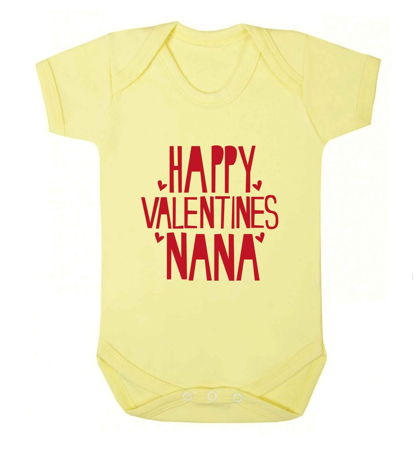 Happy valentines nana baby vest pale yellow 18-24 months