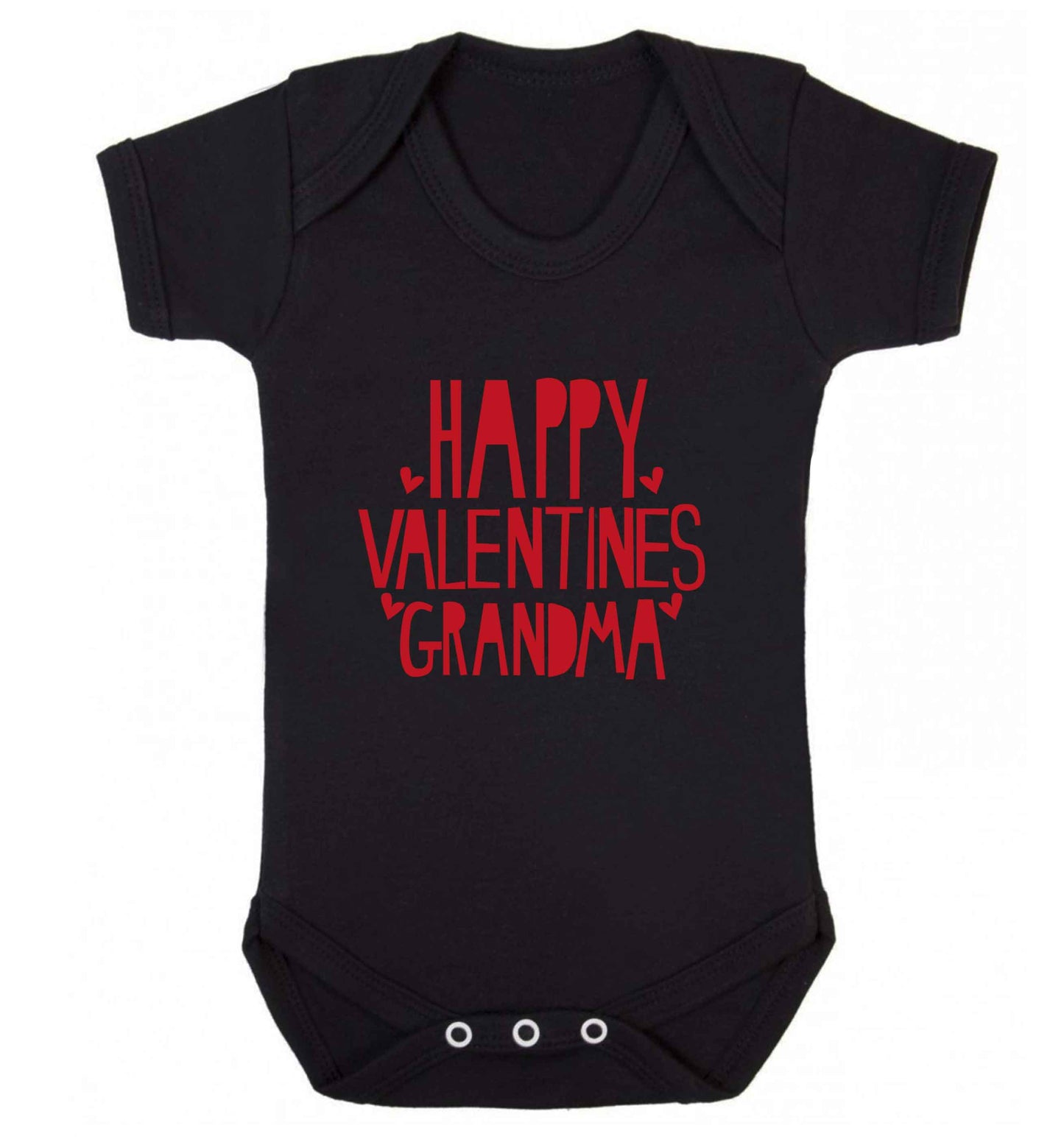 Happy valentines grandma baby vest black 18-24 months