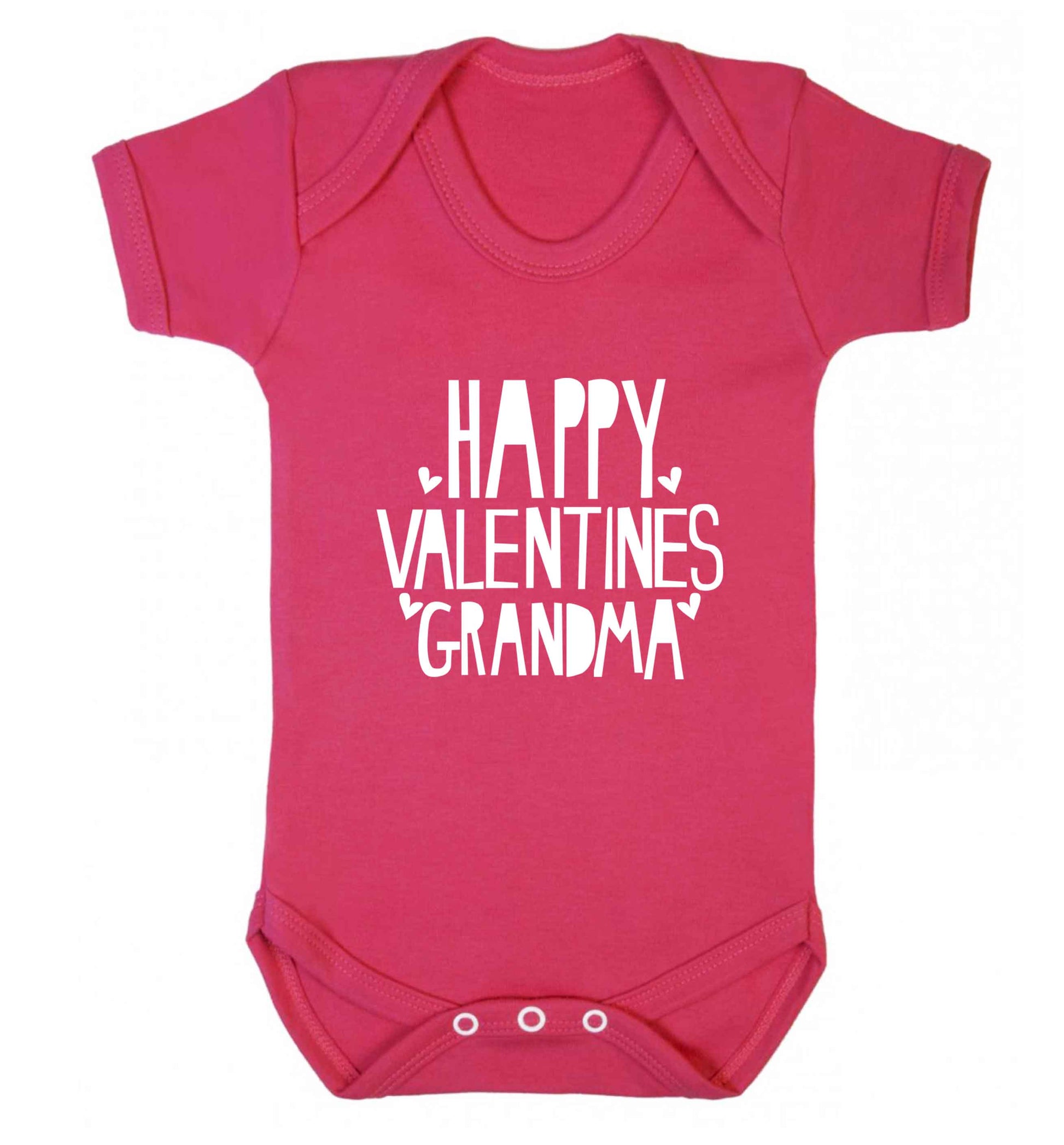 Happy valentines grandma baby vest dark pink 18-24 months