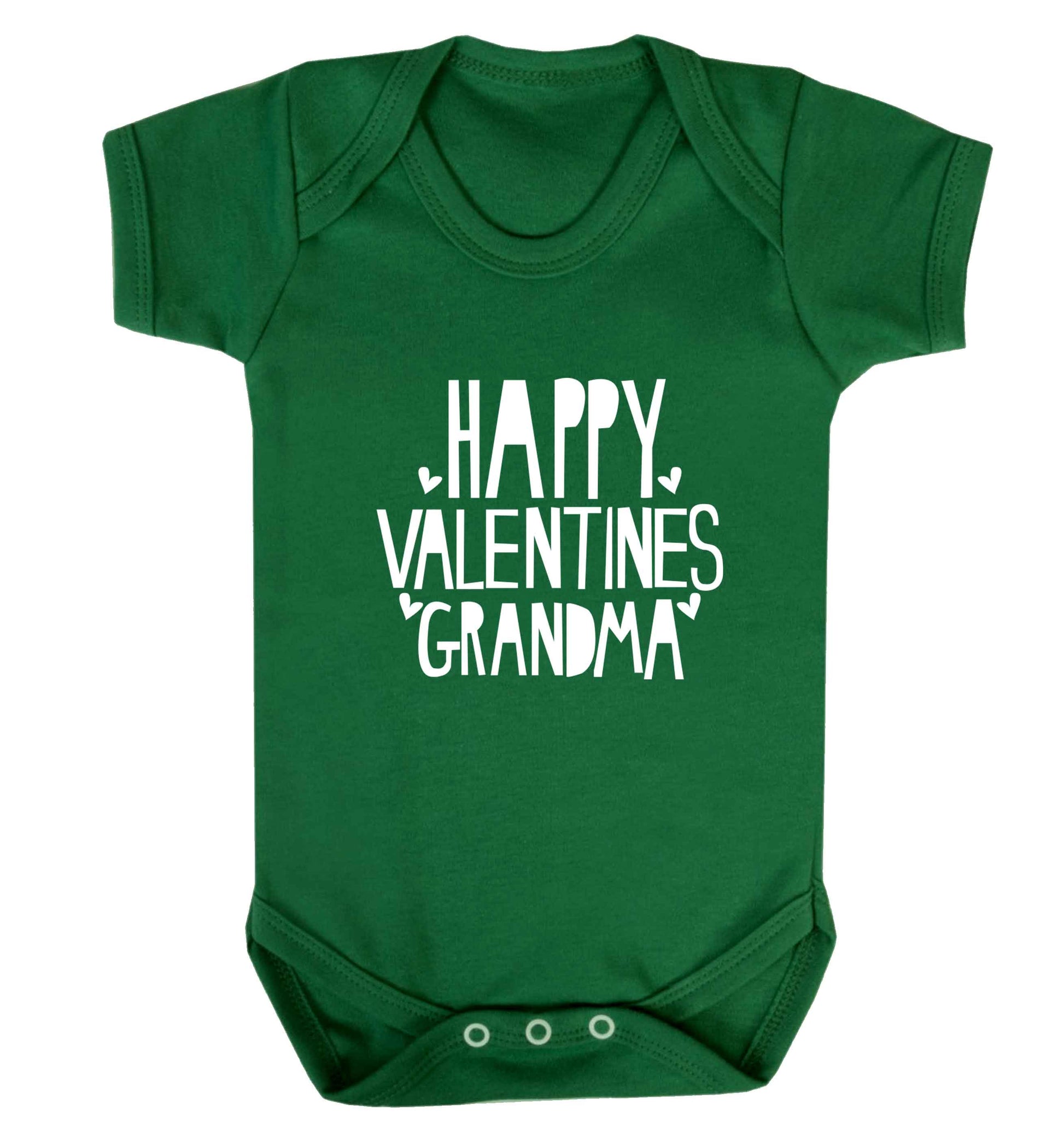 Happy valentines grandma baby vest green 18-24 months