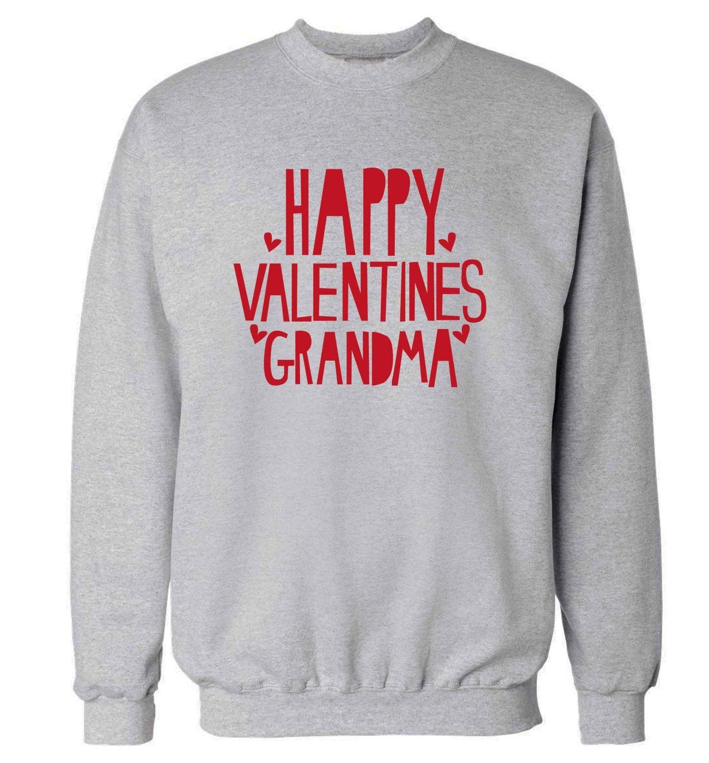 Happy valentines grandma adult's unisex grey sweater 2XL