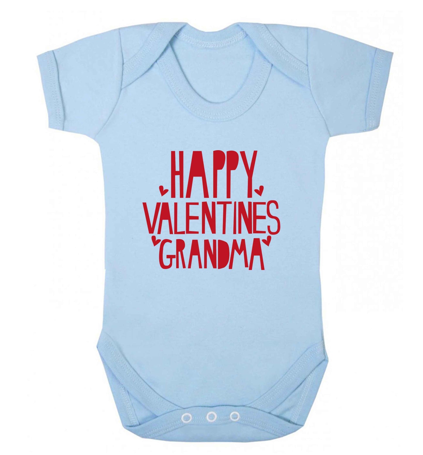 Happy valentines grandma baby vest pale blue 18-24 months