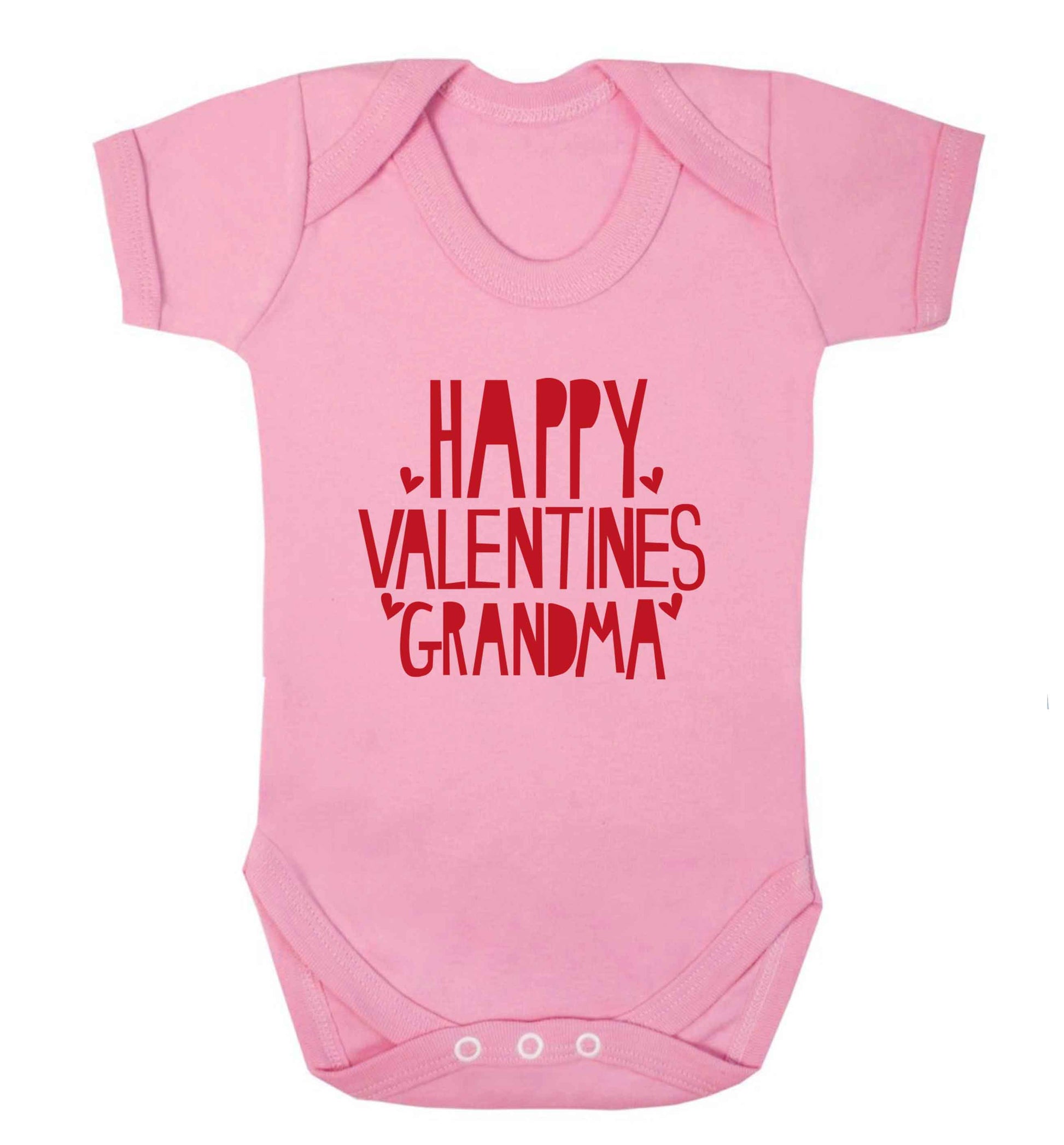 Happy valentines grandma baby vest pale pink 18-24 months