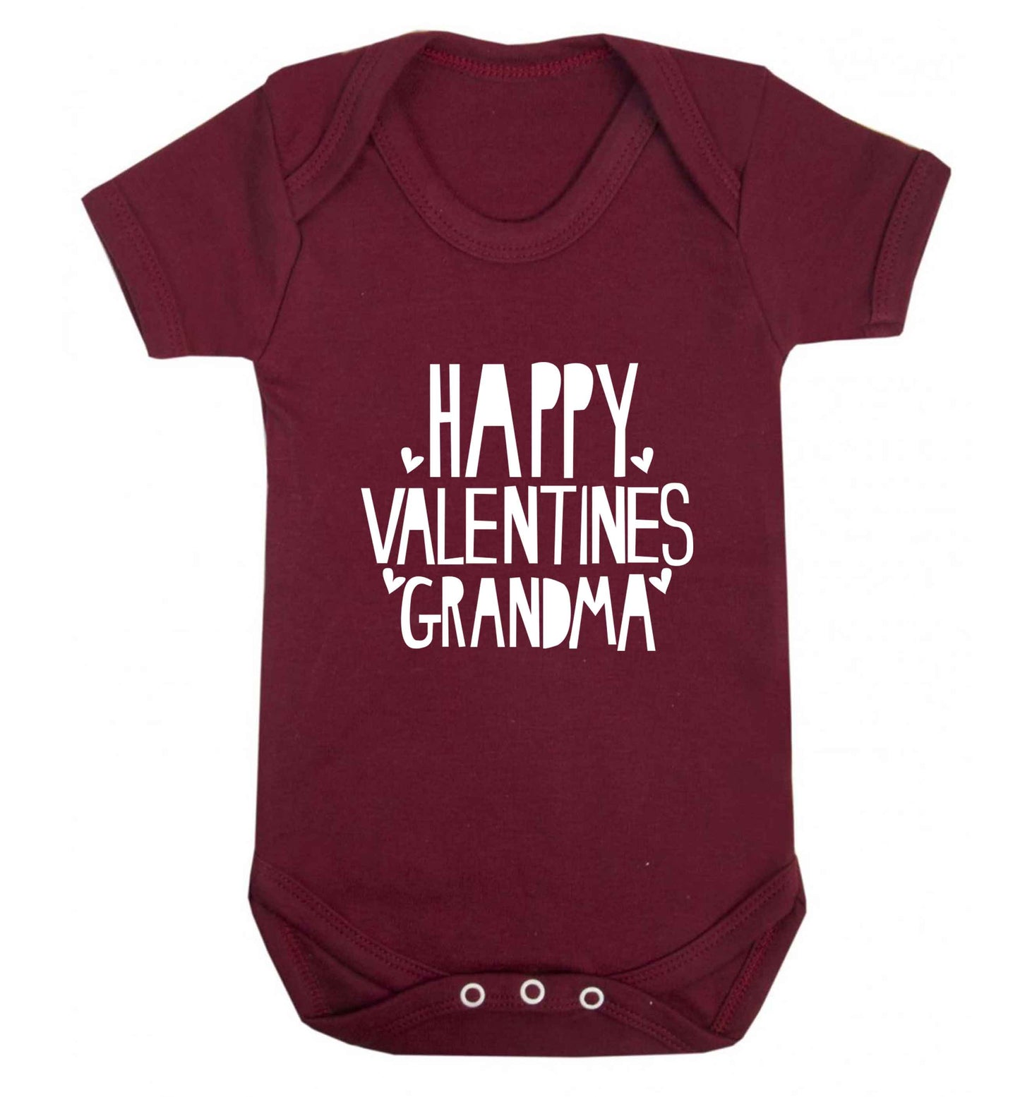 Happy valentines grandma baby vest maroon 18-24 months